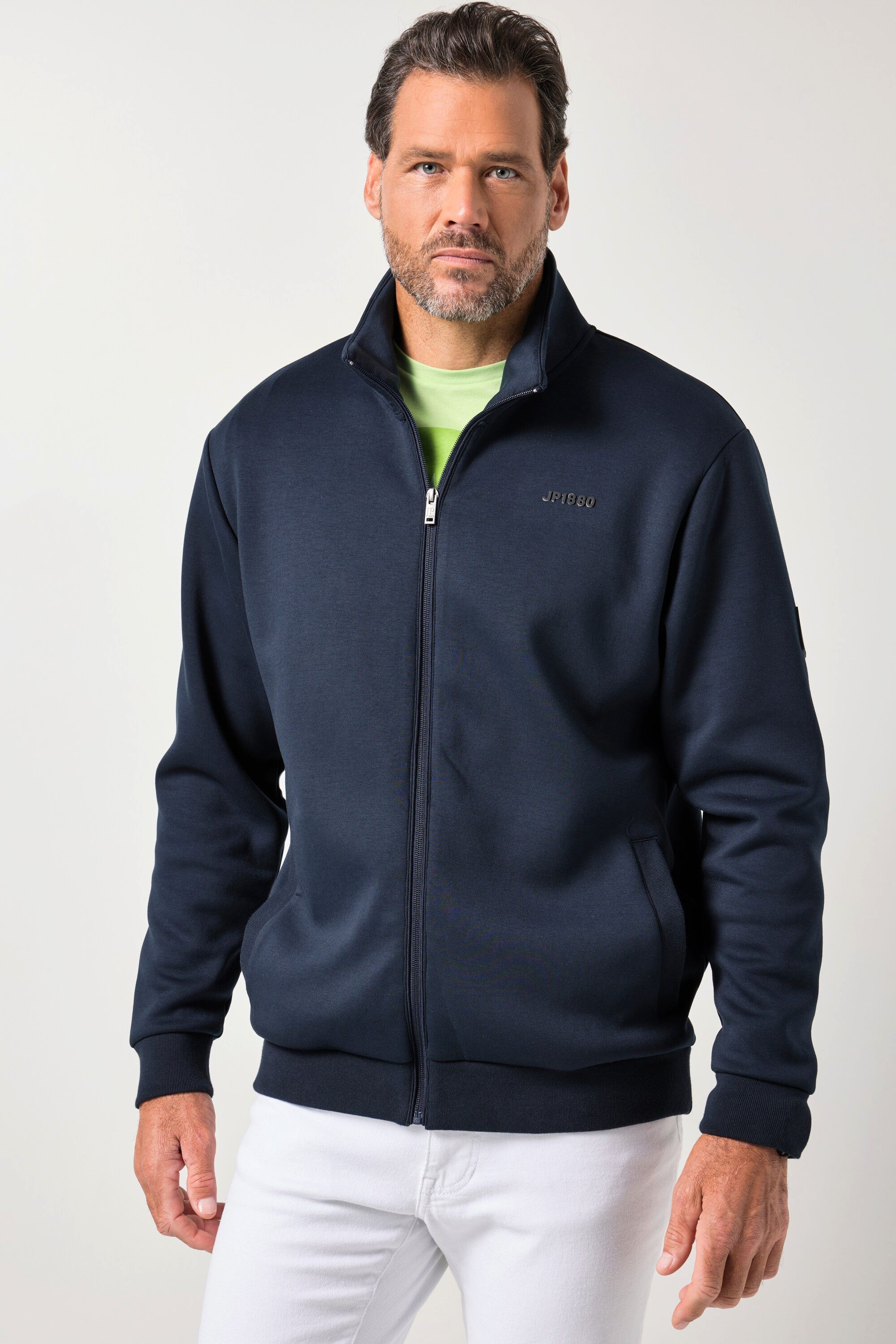 JP1880 Fleecejacke Sweatjacke Interlocksweat Stehkragen
