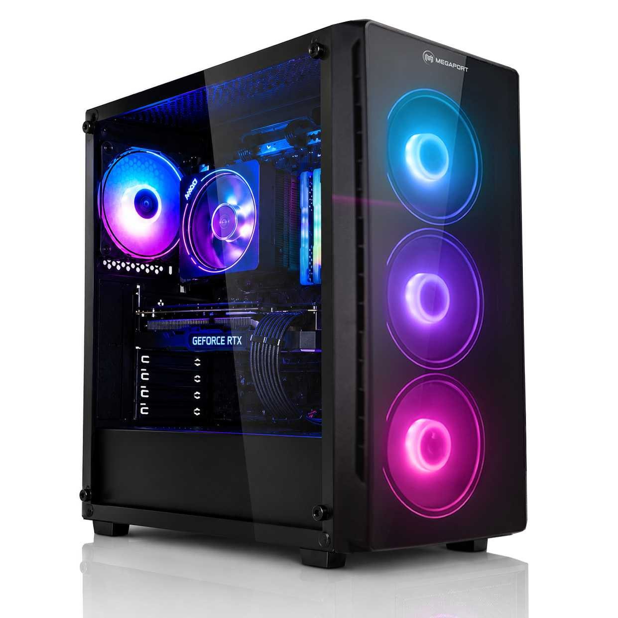 Megaport Intel Core i7-12700F • GeForce RTX5060 8GB • 16GB DDR4 • 1000GB M.2 Gaming-PC (Intel Core i7 12700F, Nvidia RTX5060, 16 GB RAM, 1000 GB SSD, Luftkühlung, Windows11)