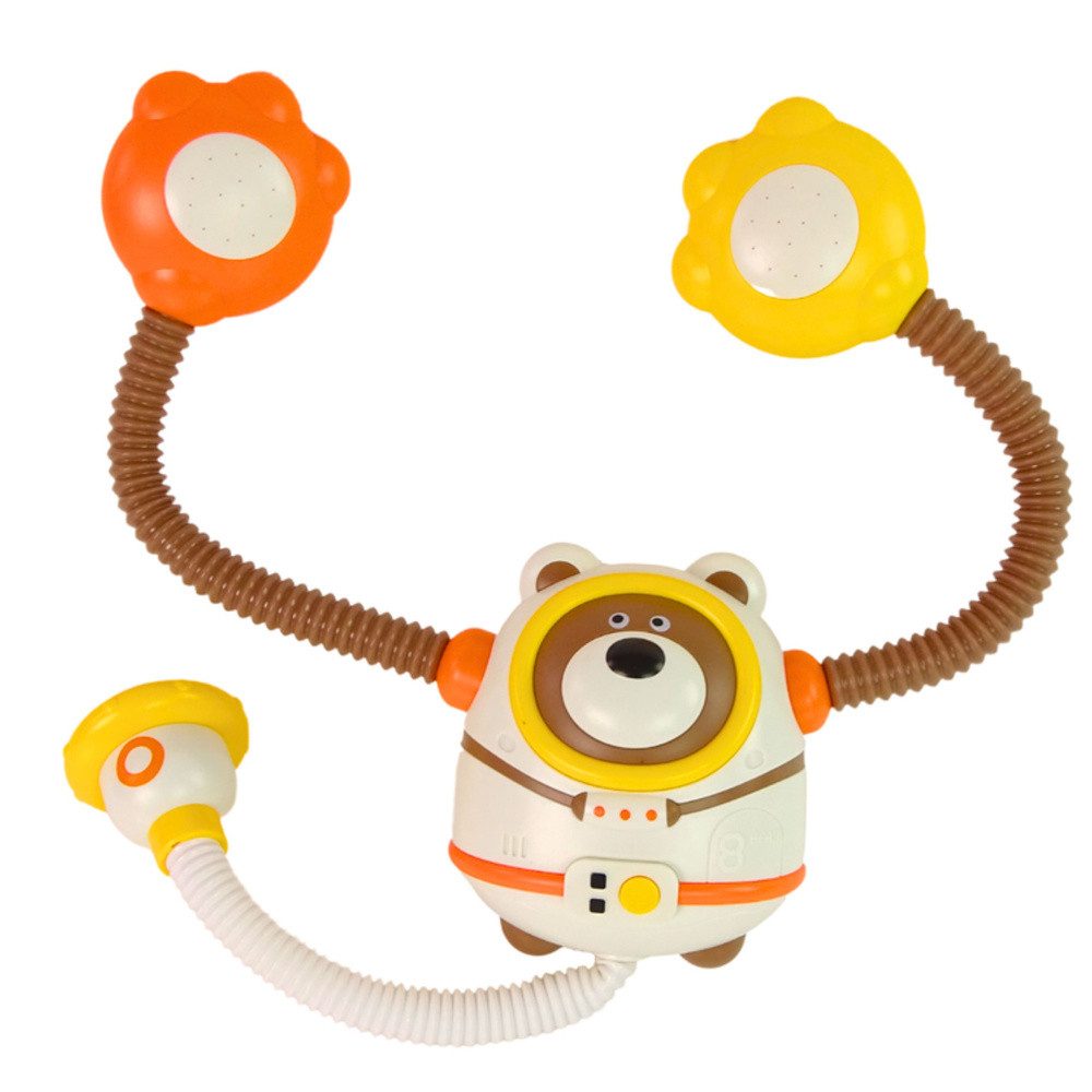LEAN TOYS Badespielzeug Duschspielzeug Wannenspaß Wasserspiel (1-tlg), Duschfunktion, 2 Strahlarten, Saugnäpfe, Flexschlauch