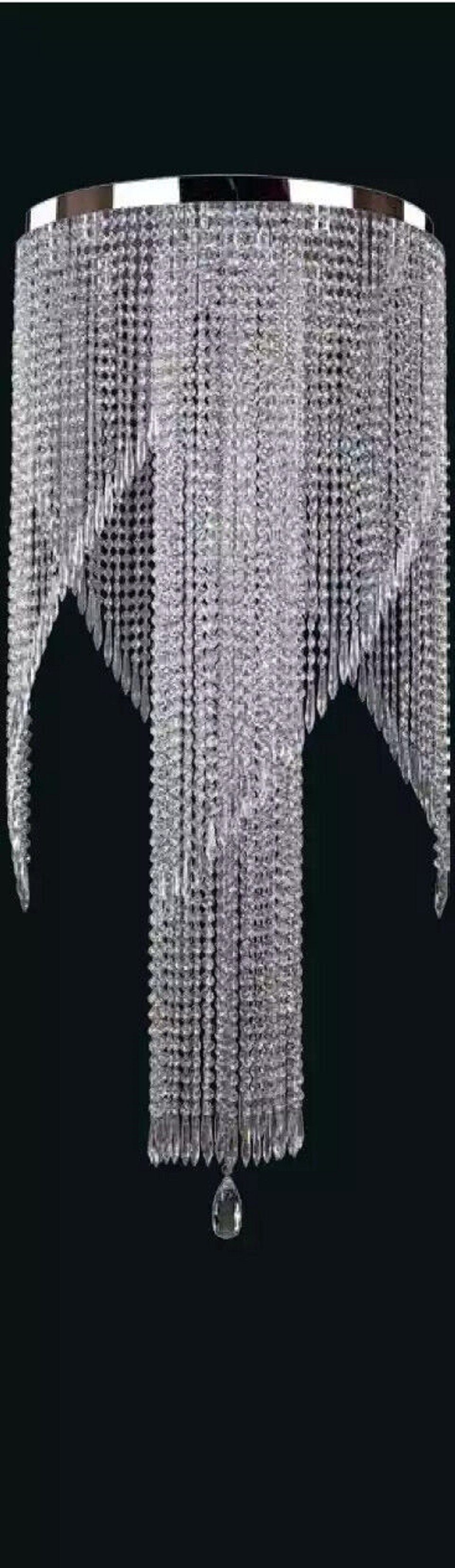 JVmoebel Kronleuchter Kristall Hängeleuchte Kronleuchter Deckenleuchte 60x140, Leuchtmittel wechselbar, Made in Europe