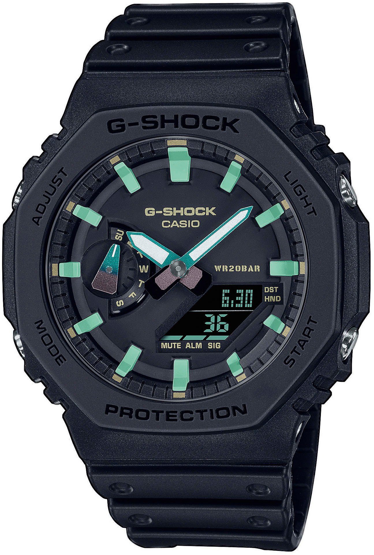 G-SHOCK CASIO GA-2100RC-1AER, Herrenuhr Chronograph