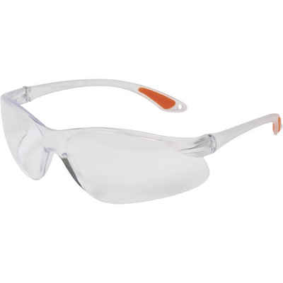 AVIT Arbeitsschutzbrille AVIT AV13021 Schutzbrille Transparent, Orange EN 166-1 DIN 166-1