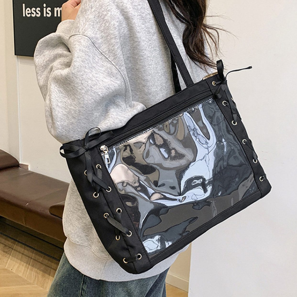Super Solu Schultertasche Tote Bag Damen Ita Bag – Transparente Schultertas günstig online kaufen