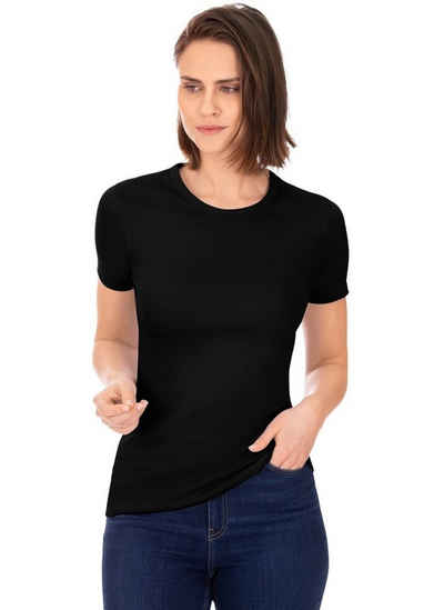 Trigema T-Shirt TRIGEMA T-Shirt aus Baumwolle/Elastan