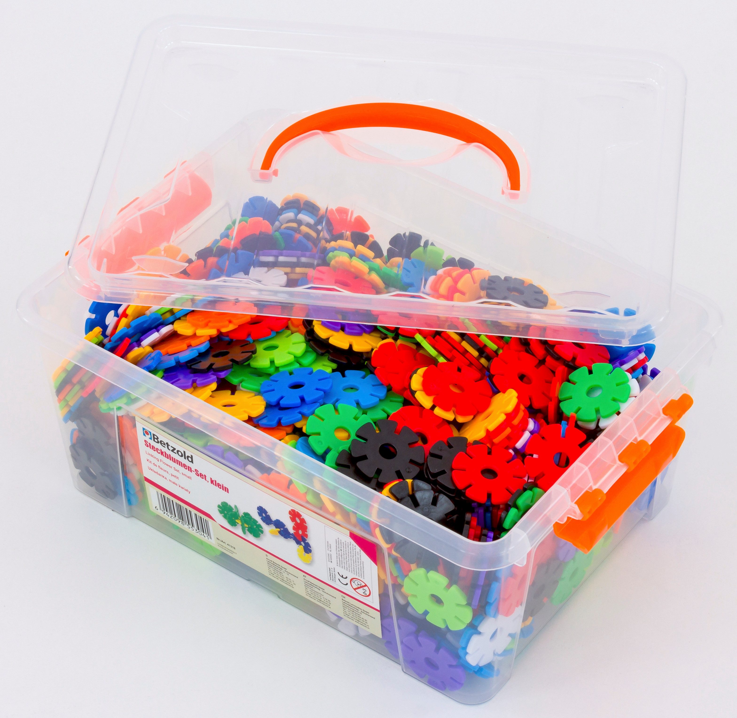 Betzold Steckspielzeug Steckblümchen, 1000-tlg. – Kreatives Steckspiel Motorik