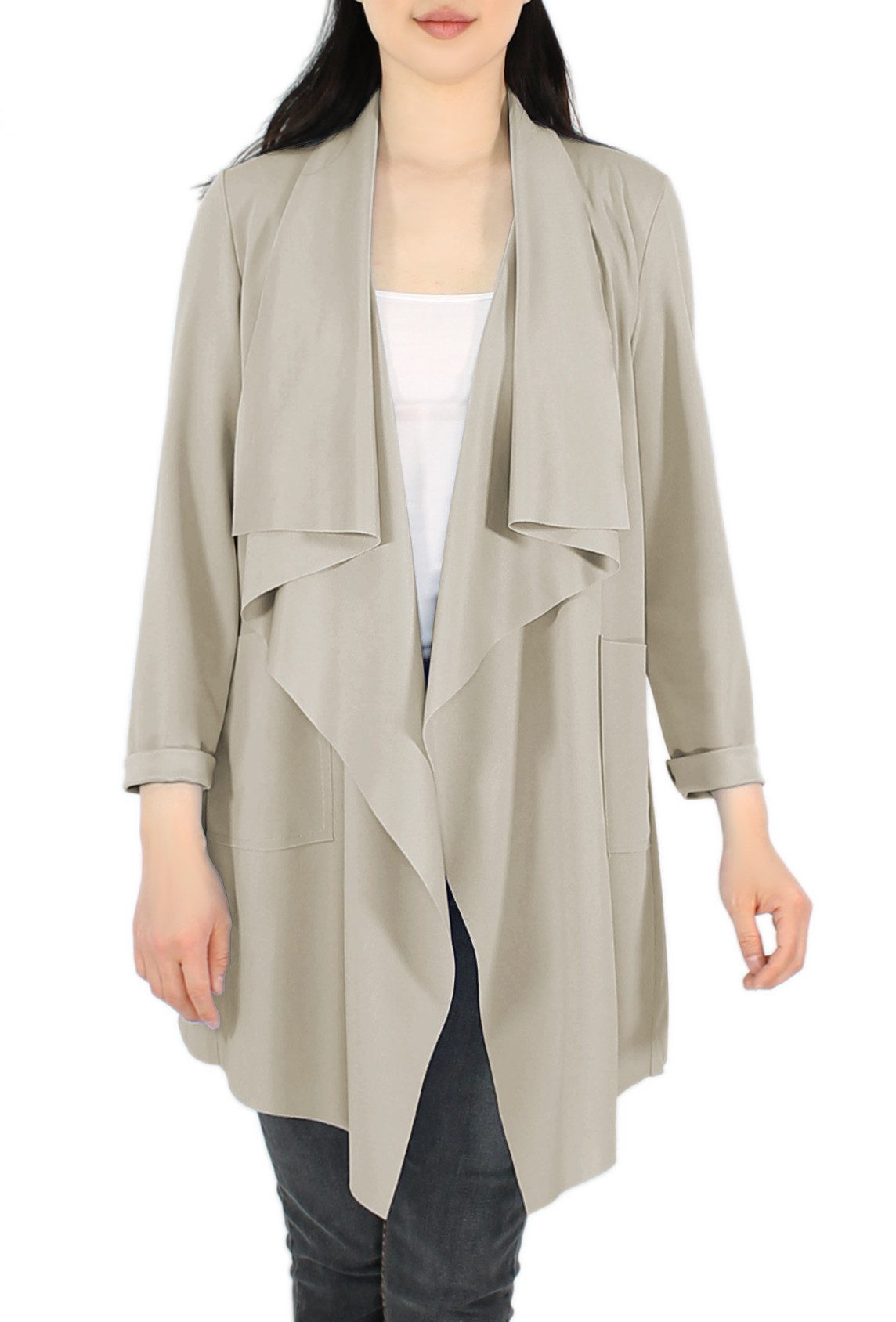 dy_mode Cardigan Damen Cardigan in Wasserfall-Optik günstig online kaufen