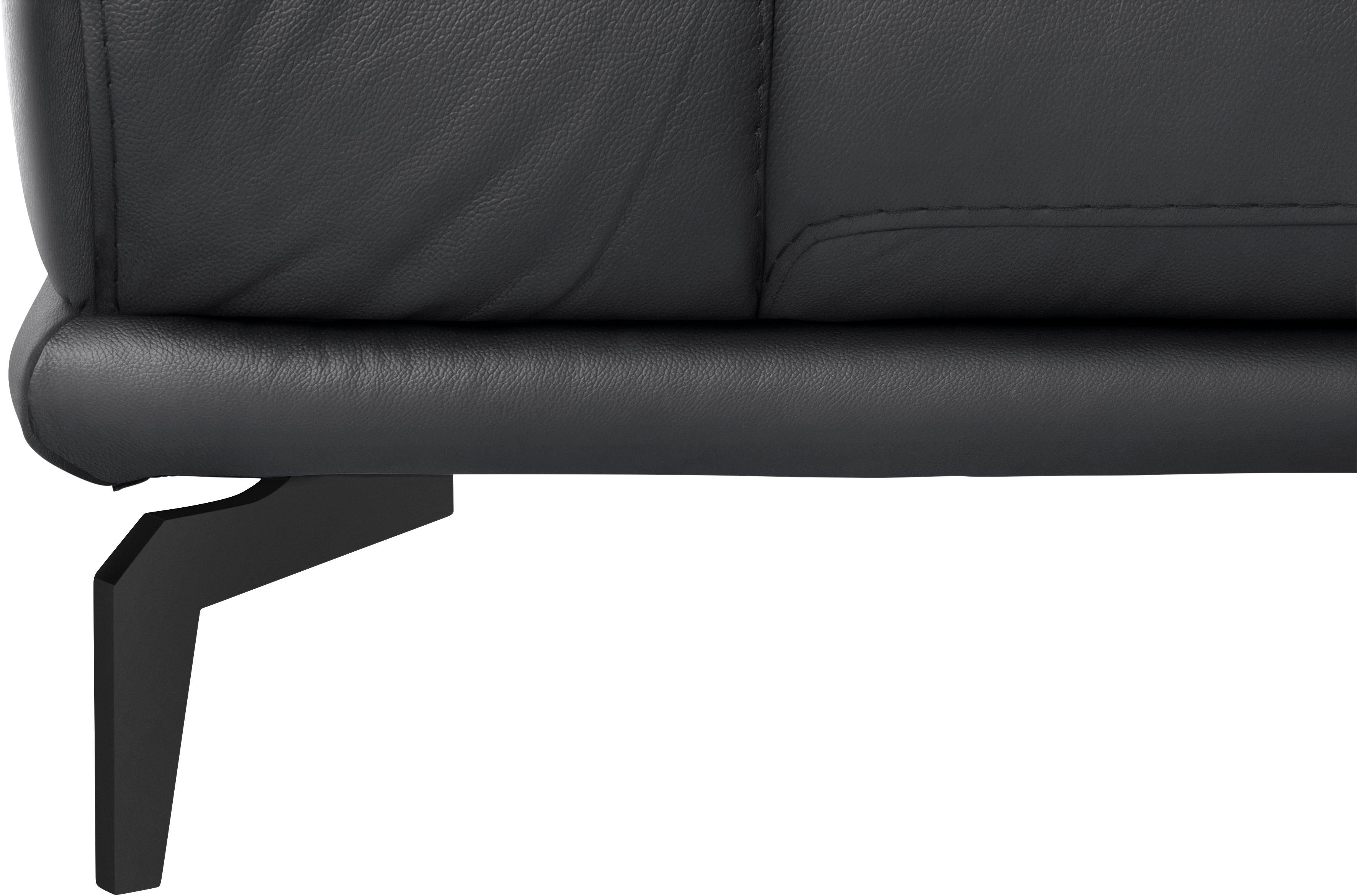 W.SCHILLIG 2,5-Sitzer montanaa, mit Metallfüßen in Schwarz pulverbeschichtet, Breite 212 cm