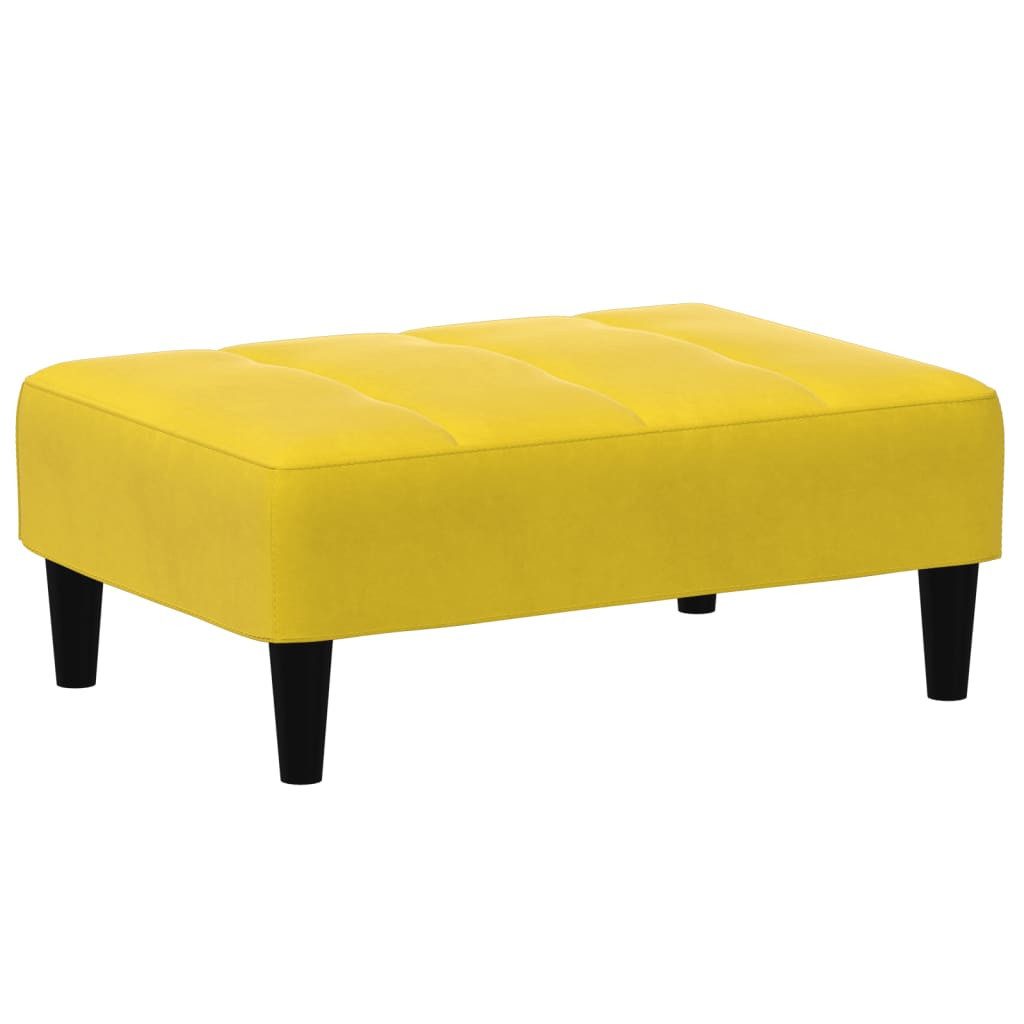 vidaXL Polsterhocker Fußhocker Gelb 77x55x31 cm Samt (1 St)