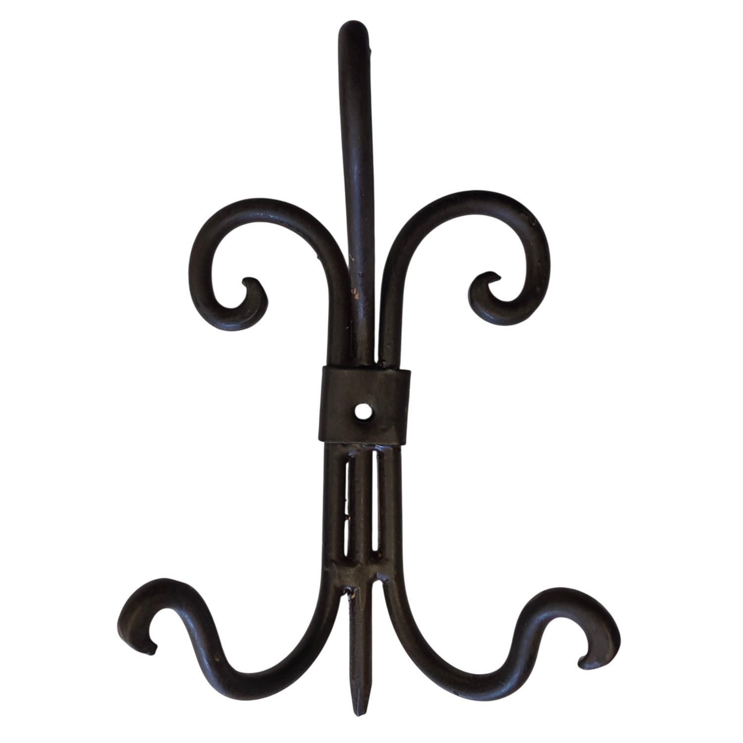 Macosa Home Dekohaken Wandhaken Eisen Dunkelrost vintage, (1-St., Garderobe Wanddekoration Kleiderhaken), Metall Braun 13 cm Haken Garderobenhaken