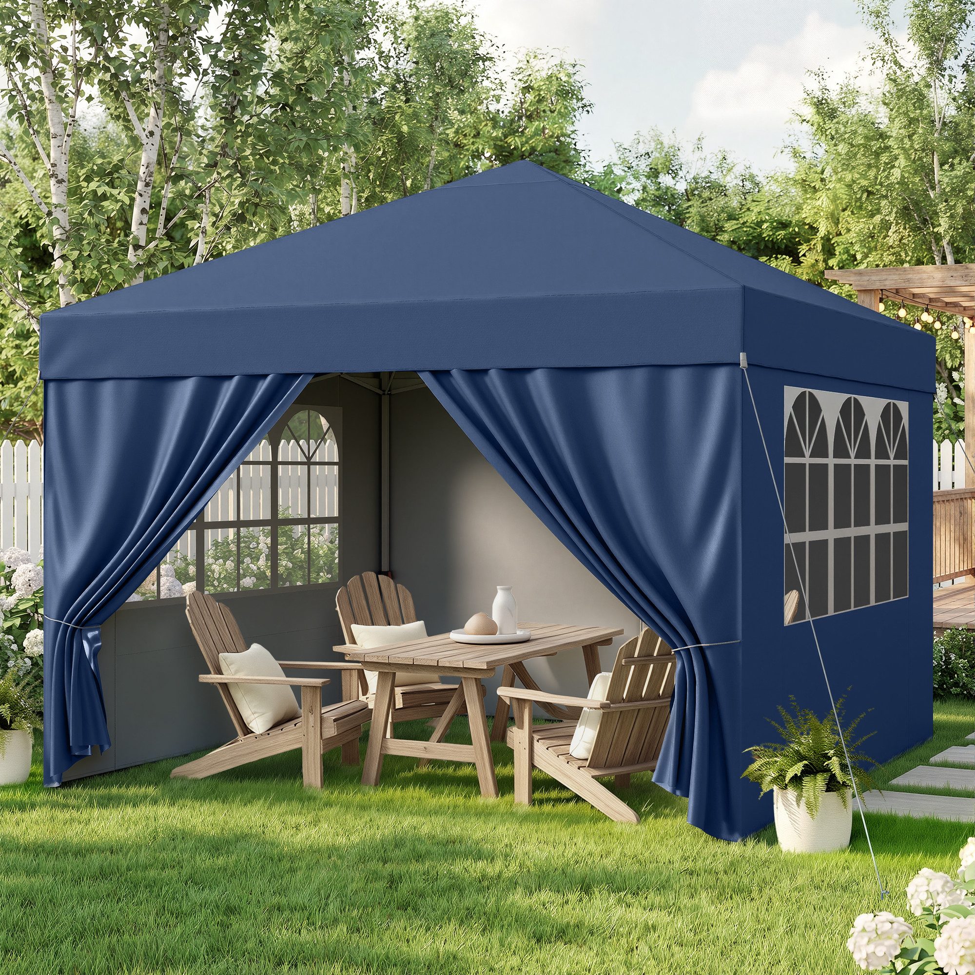 HawthyHome Faltpavillon 3x3m wasserdicht UV50+ höhenverstellbar mit 4 Seitenteilen, Beige, Schneller Aufbau, Wasserdicht & UV50+​, Komplettes Set, 3 Höhenstufen