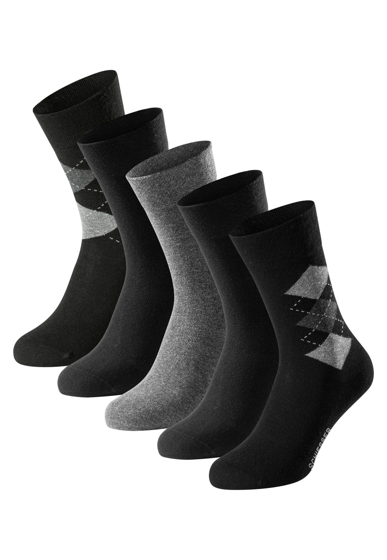 Schiesser Socken Bluebird (5-Paar) druckfreier Bund, Fersen und Zehen handg günstig online kaufen
