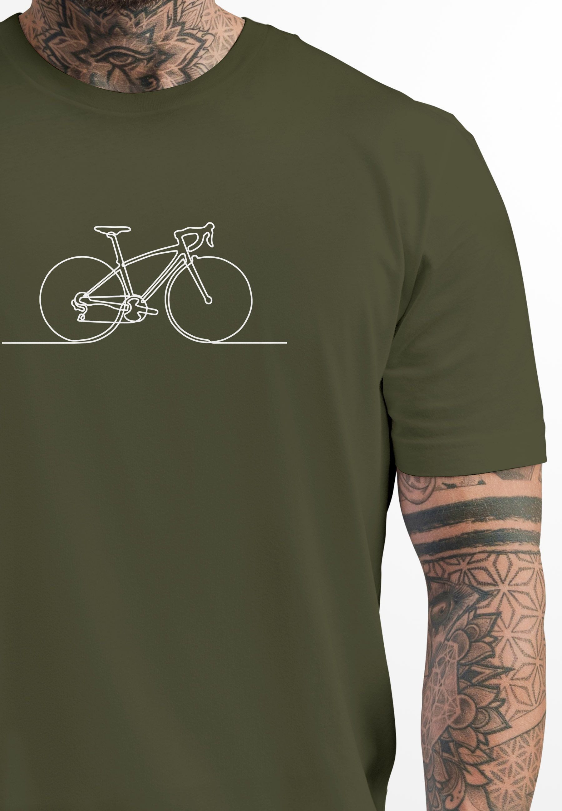 Neverless Print-Shirt Herren T-Shirt Fahrrad Radfahrer Aufdruck Printshirt günstig online kaufen