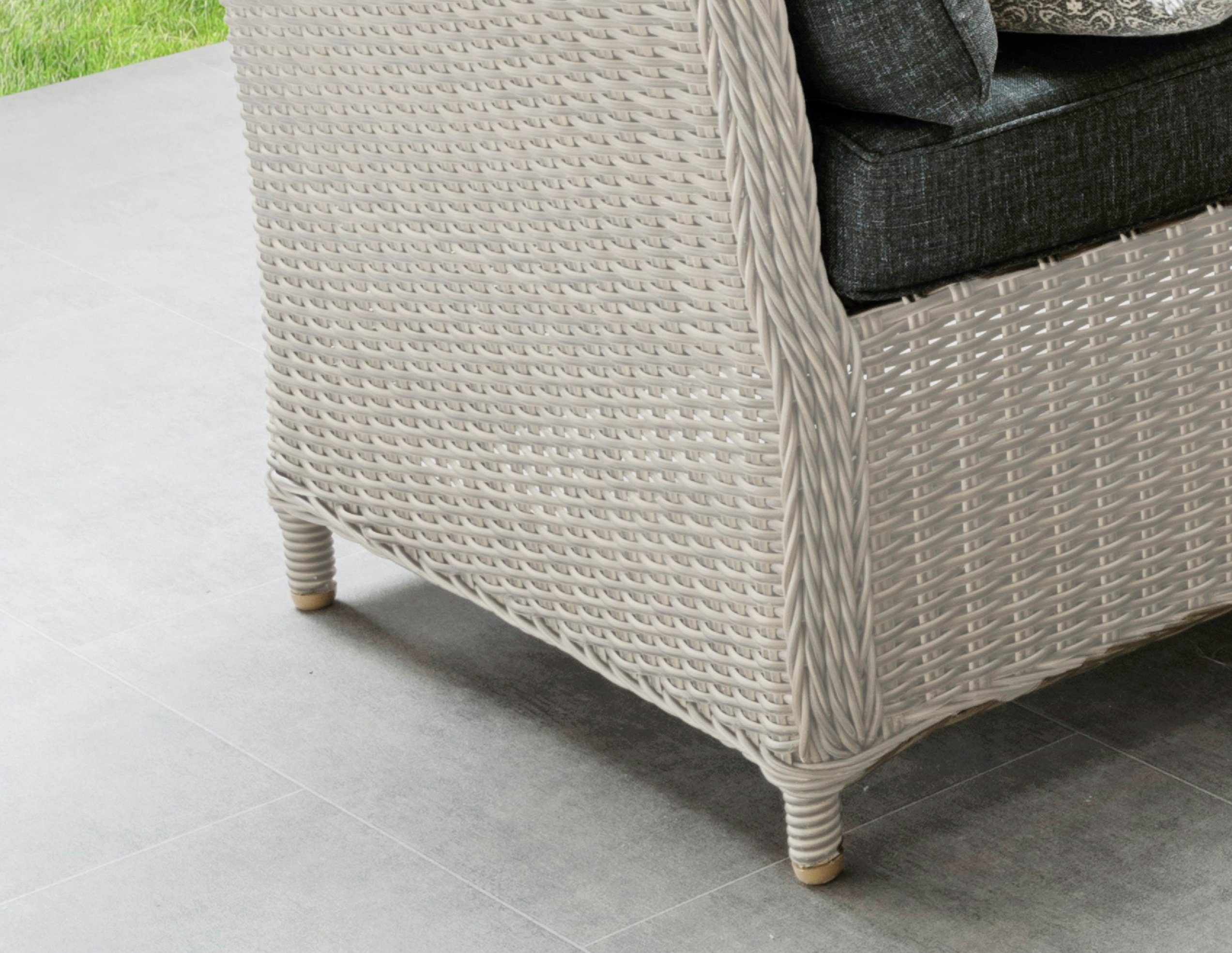 Destiny Garten-Essgruppe PALMA, (10-tlg., 2x Schenkel, 1x Eckmodul, 1x Tisch, inkl. Auflagen), Aluminium, Polyrattan