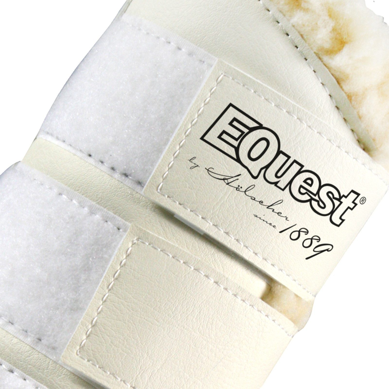 EQuest Gamaschen Softgamasche für Pferde, 2er Set - Champagner/Natur, XL