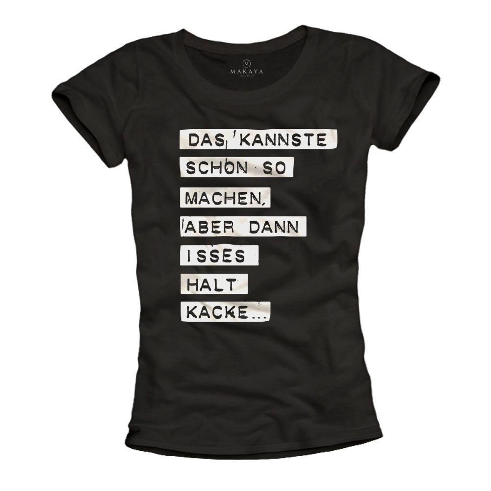 MAKAYA T-Shirt Damen Lustige Sprüche Shirts günstig online kaufen