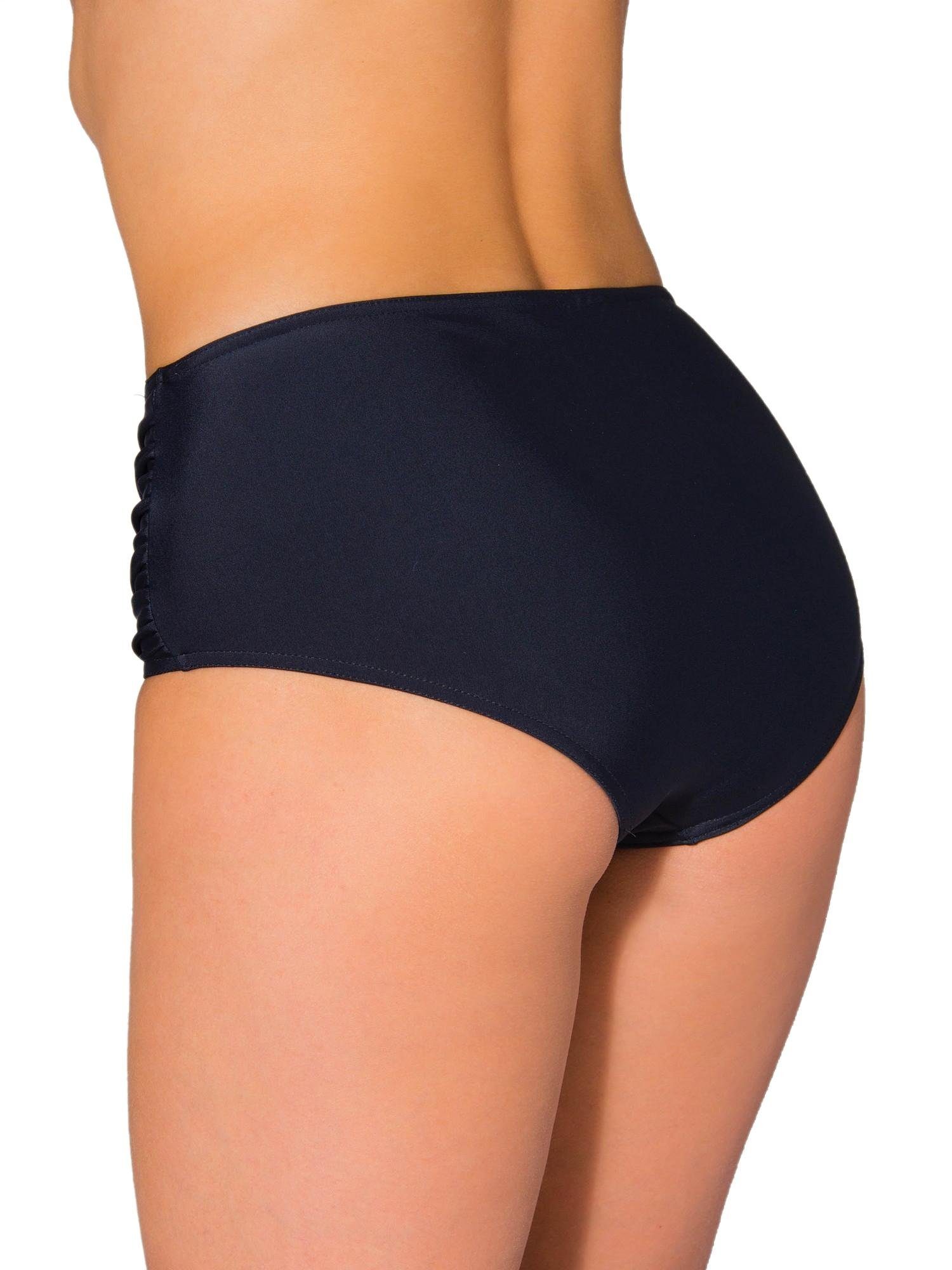 Aquarti Bikini-Hose Aquarti Damen Bikinihose Hotpants mit seitlichen Raffungen