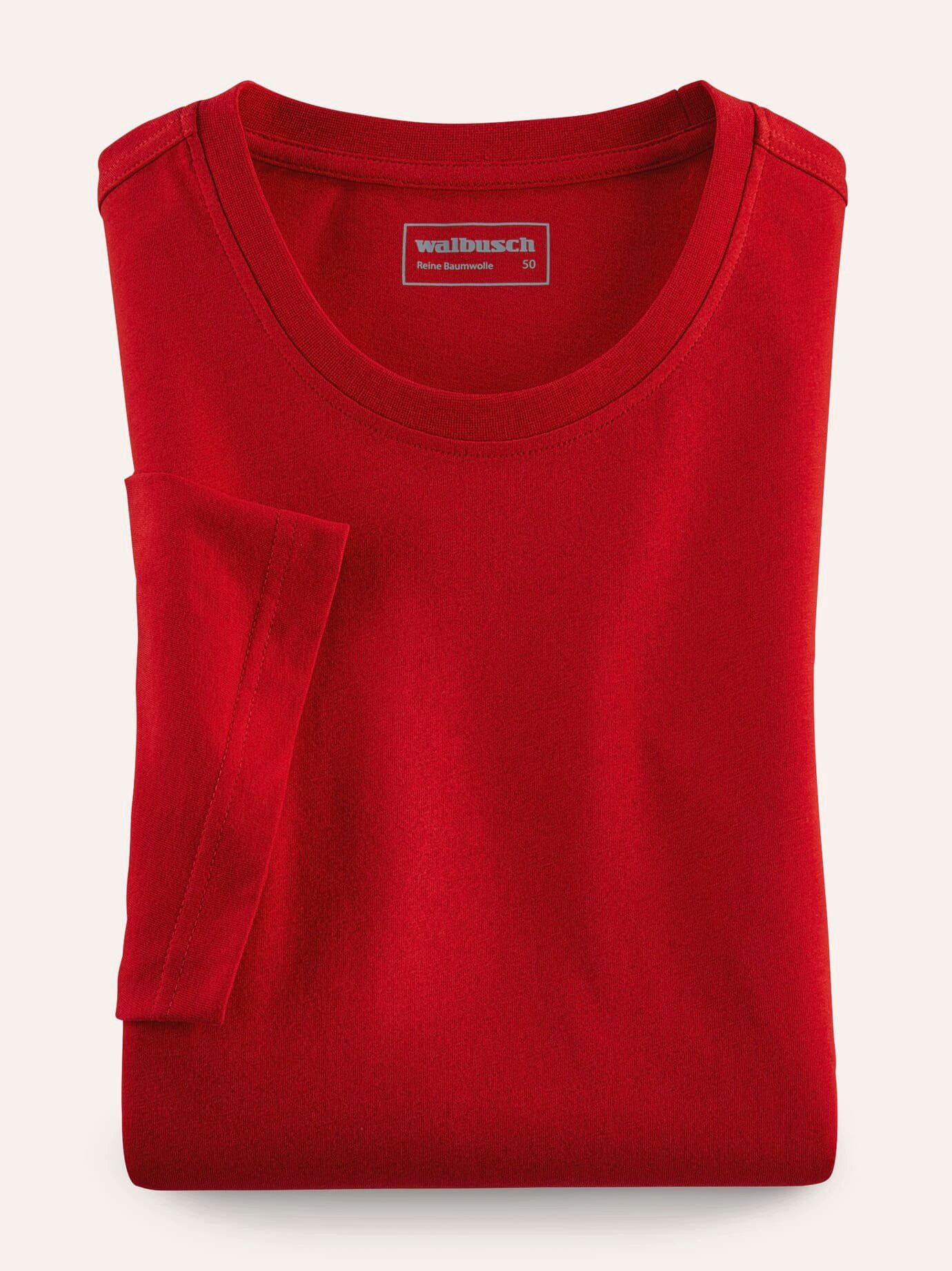 Walbusch T-Shirt Herren Kurzarm Shirt Baumwolle Rundhalsausschnitt, T-Shirt Kurzarm, Rundhals