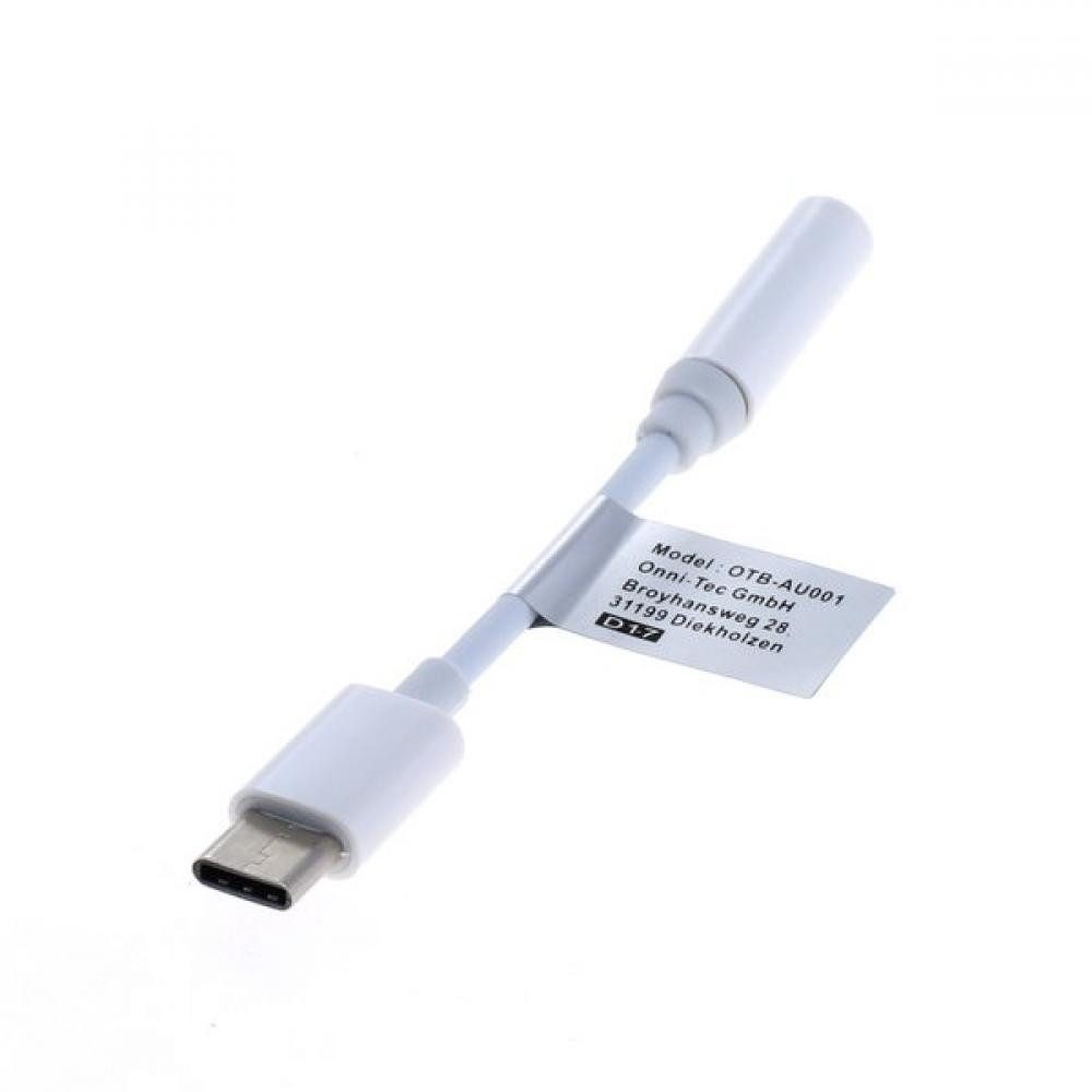 Audio Adapter USB-C Stecker - Klinkenbuchse weiß Audio- & Video-Kabel