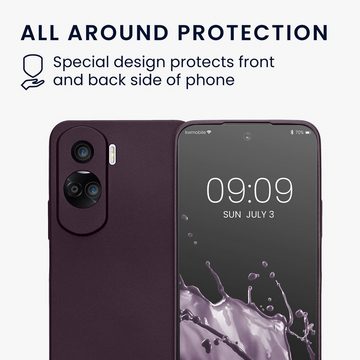 kwmobile Handyhülle Handyhülle für Honor 90 Lite 5G, Silikon Case metallisch schimmernd - Soft Hülle - Handy Cover