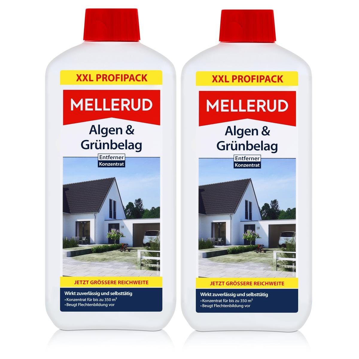 Mellerud Mellerud Algen und Grünbelag (2er Konzentrat Spezialwaschmittel Entferner 1,75L Pack)