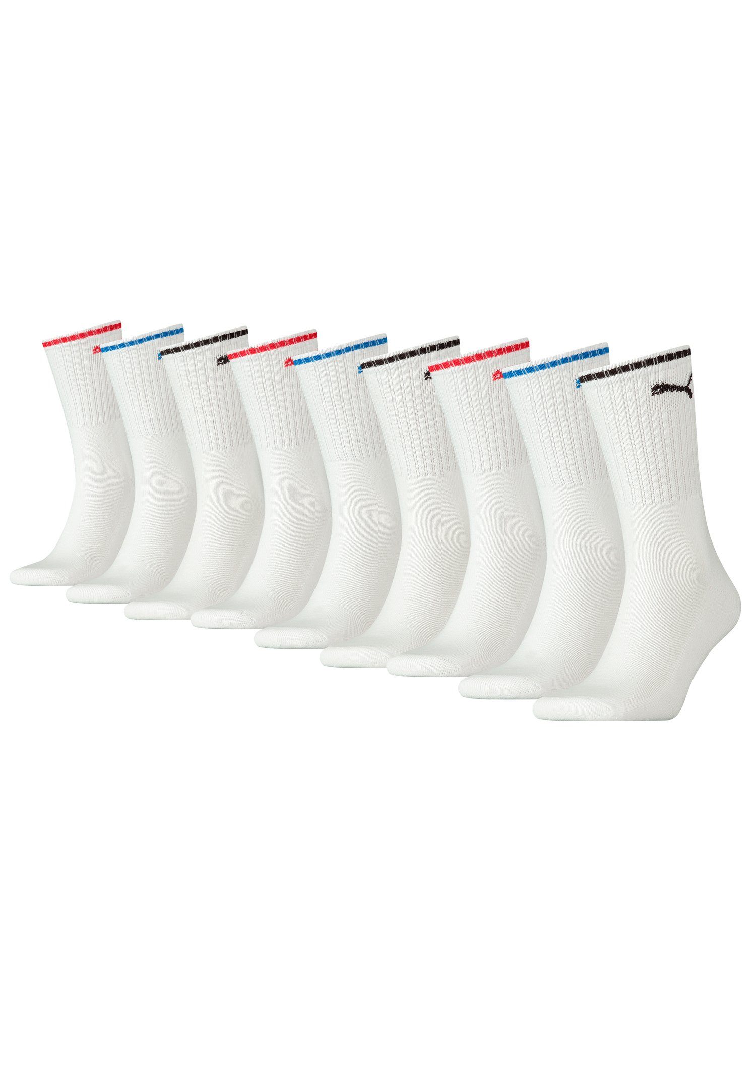 PUMA Socken CREW SOCK STRIPE 9 Paar (Spar-Pack, 9-Paar, 9er-Pack)