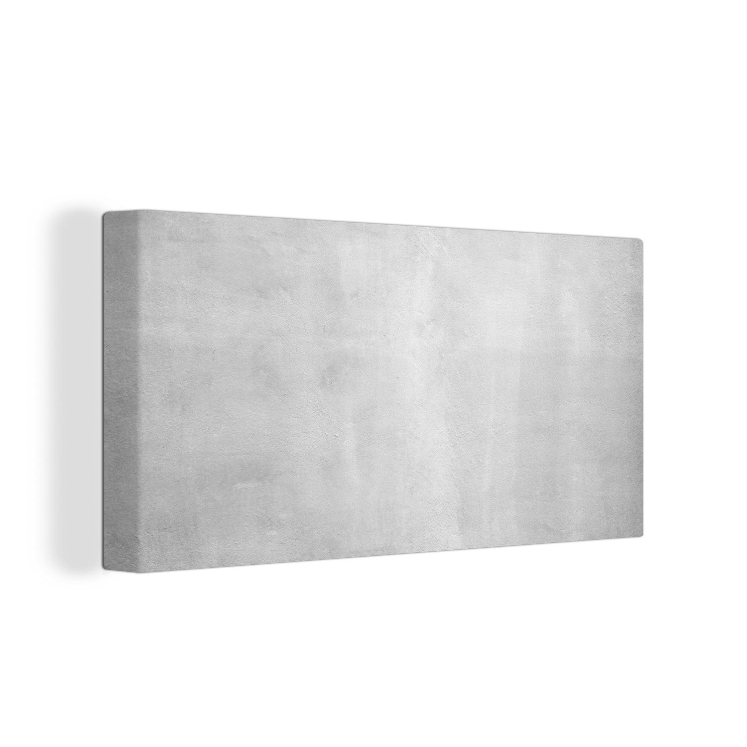 OneMillionCanvasses® Leinwandbild Panorama Beton - Grau - Zement - Industriell - Strukturiert, Fotodruck (1 St), Wandbild, Deko Schlafzimmer Wohnzimmer Flur 40x20 cm