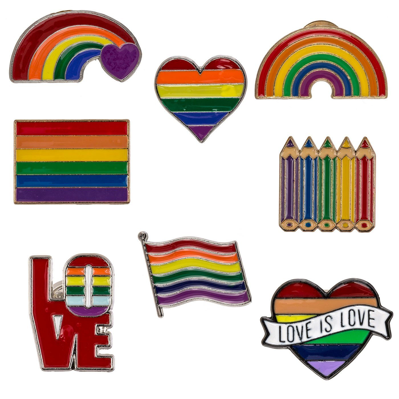 ReWu Anstecknadel Metall-Anstecker Pride-Symbol 1 Stück Anstecknadel