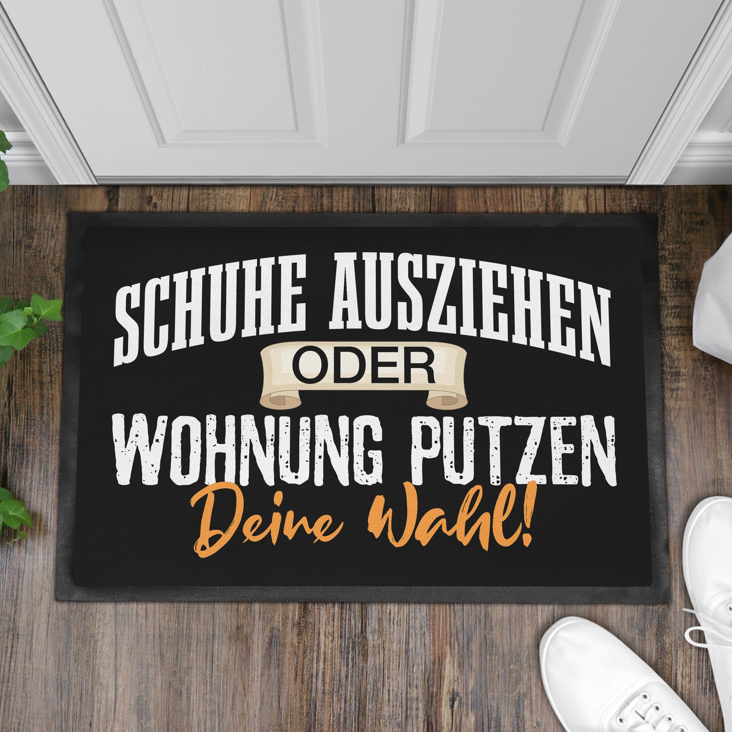 Wohnung Fußmatte Oder Ge, Ausziehen Wahl Spruch mit Deine Putzen Trendation Schuhe Fußmatte