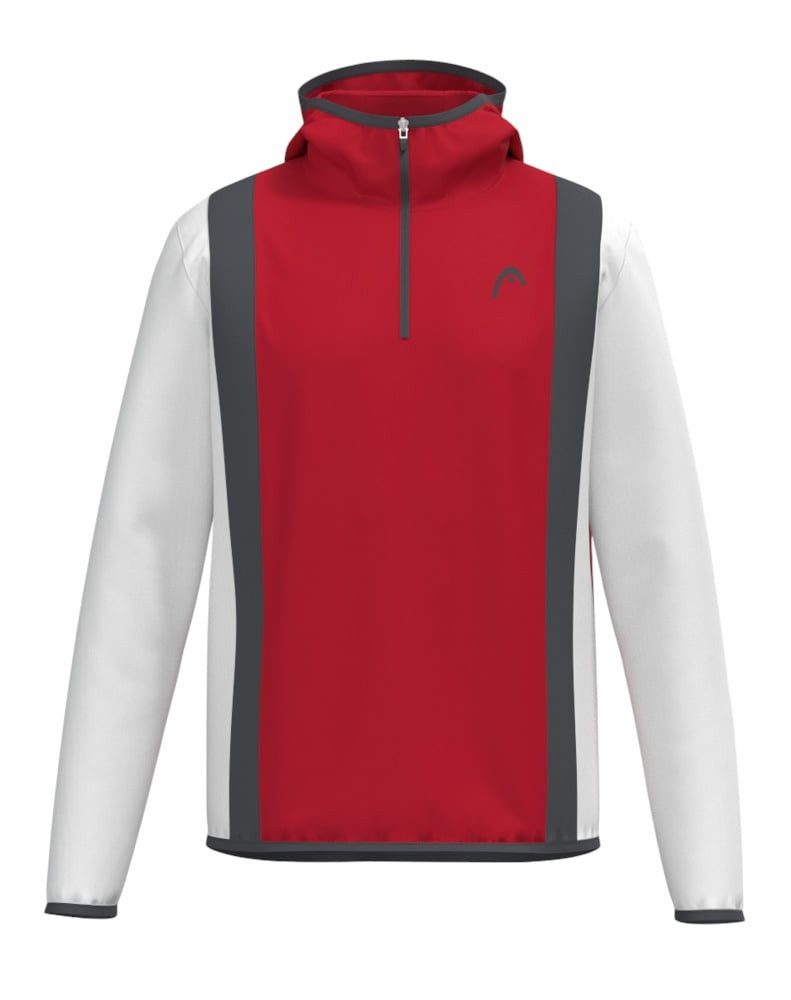 Head Kapuzenpullover Club 25 Tech Hoodie (100% Polyester) rot/weiss Herren