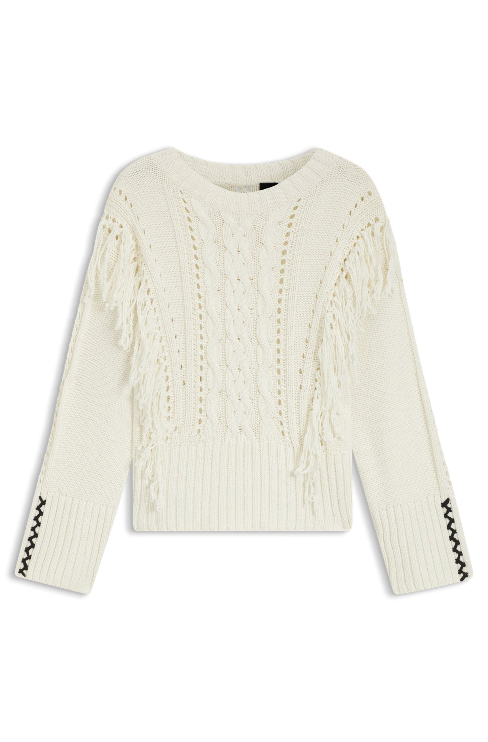 Strickpullover Pullover mit Flechtmuster Fitto - Oversized