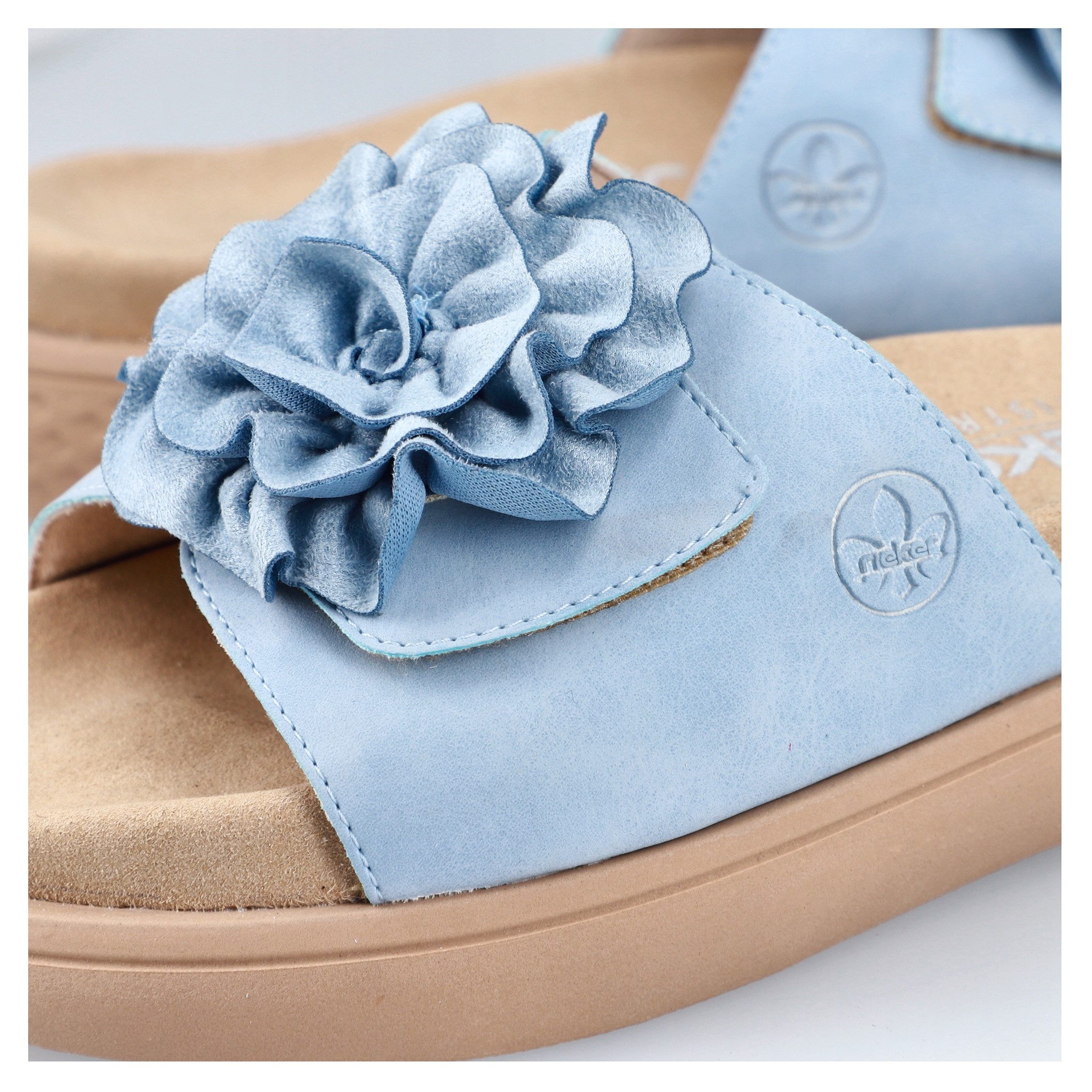 Rieker Pantolette Sommerschuh, Hausschuh, Strandschuh mit bequemem Fußbett