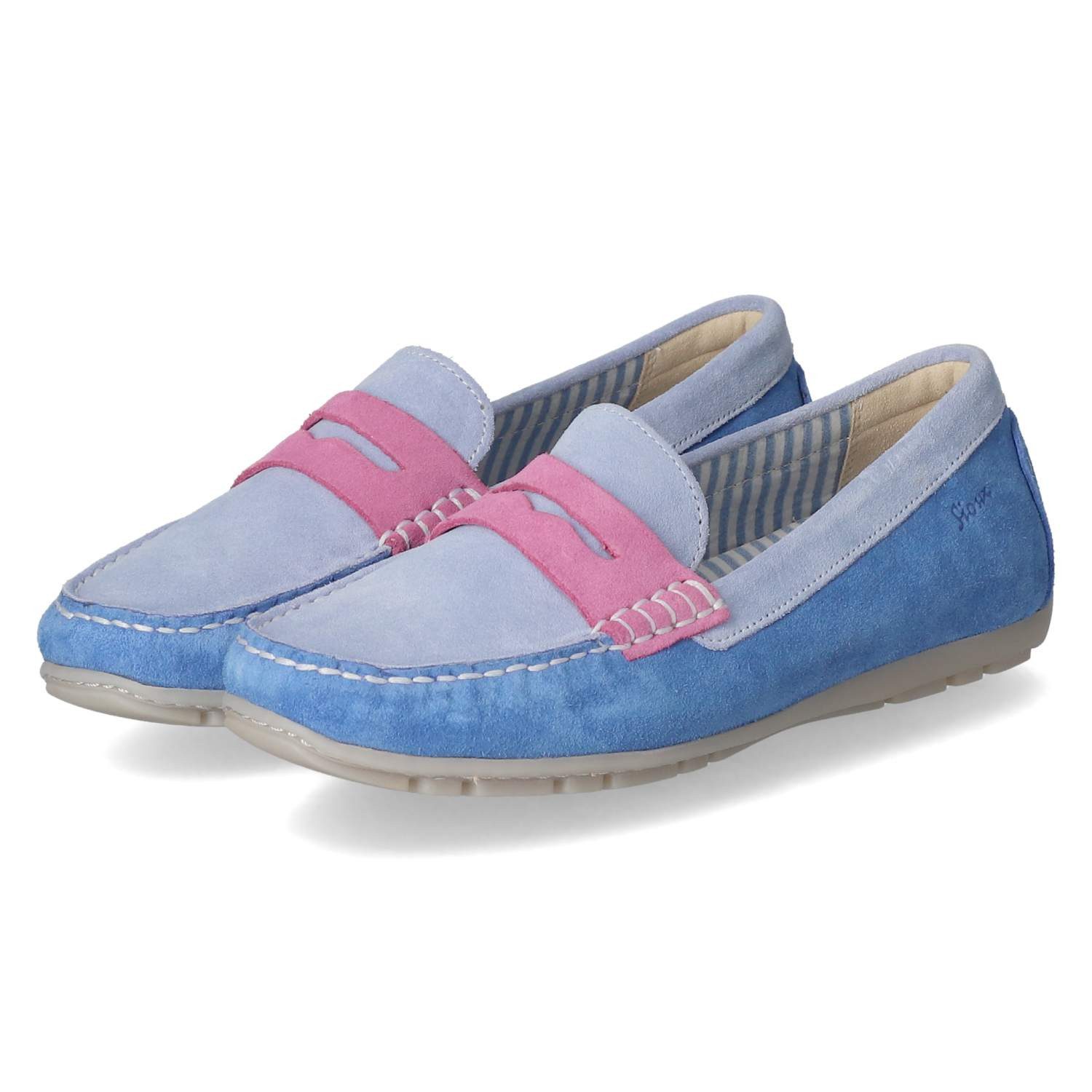 SIOUX Sioux 40953 Damen Rauleder blau Slipper günstig online kaufen