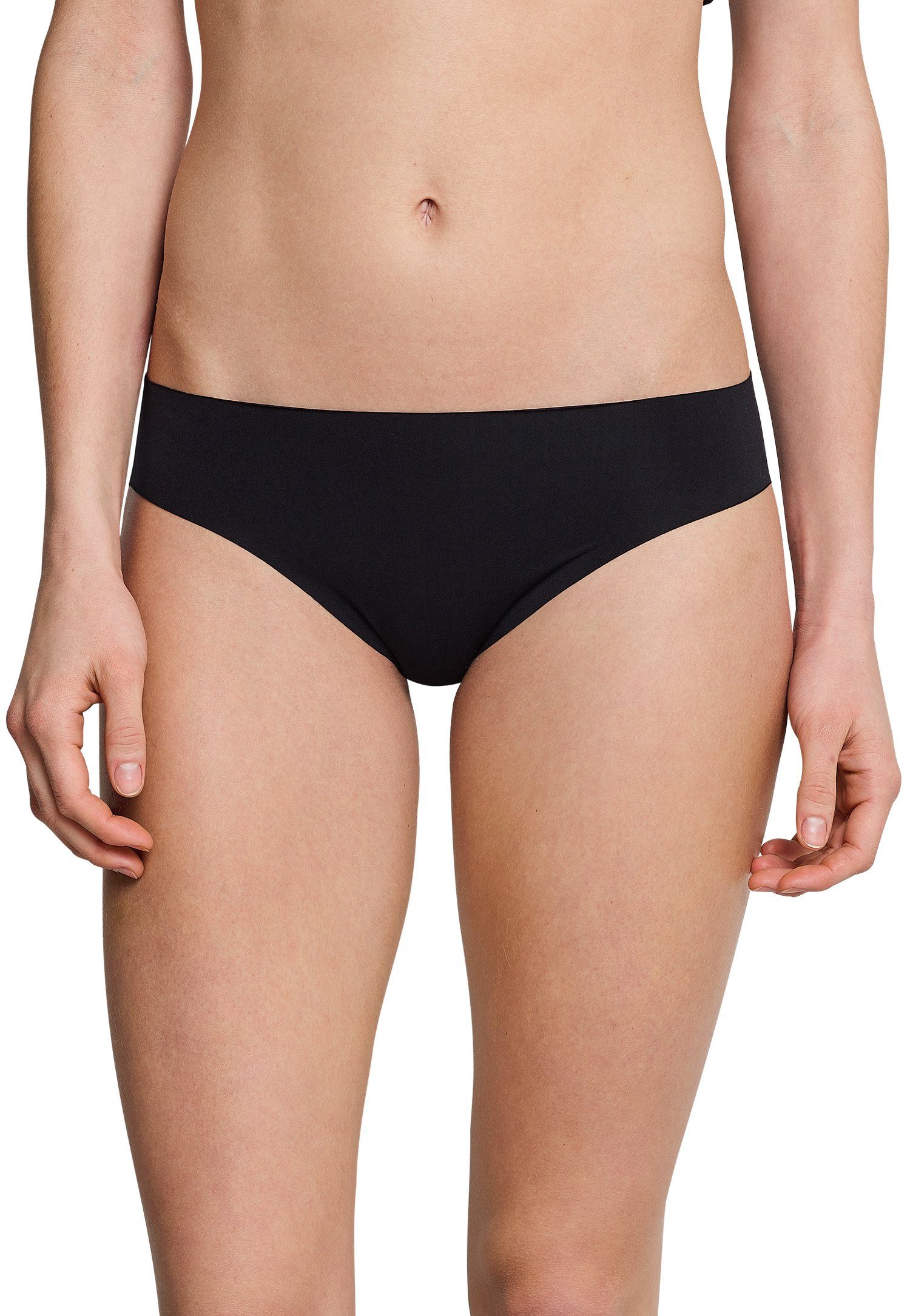 Schiesser Slip Seamless (Set, 1-St., Set) Damen Hipster Shorts Pants Unterhose nahtlos ohne störende Nähte schwarz