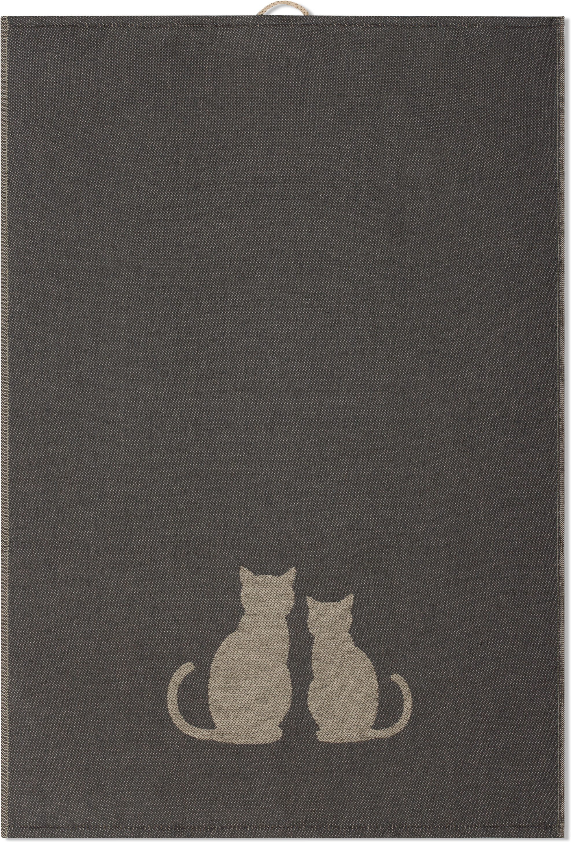 ROSS Geschirrtuch Katzenduett 3er-Pack, (Packung, 3-tlg., 3er-Pack)