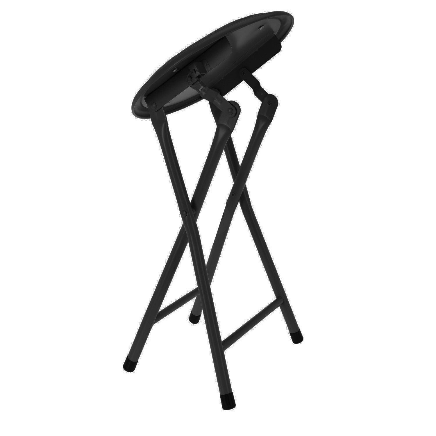 Mojawo Fußhocker Klapphocker Klappstuhl Küchenhocker Hocker Sitzhocker Schwarz Ø30cm – Bild 3 von 5