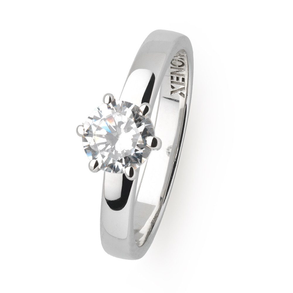 XENOX Silberring XS7356 Ring Damen Silver Circle Krappe Zirkonia Silber Gr. 56