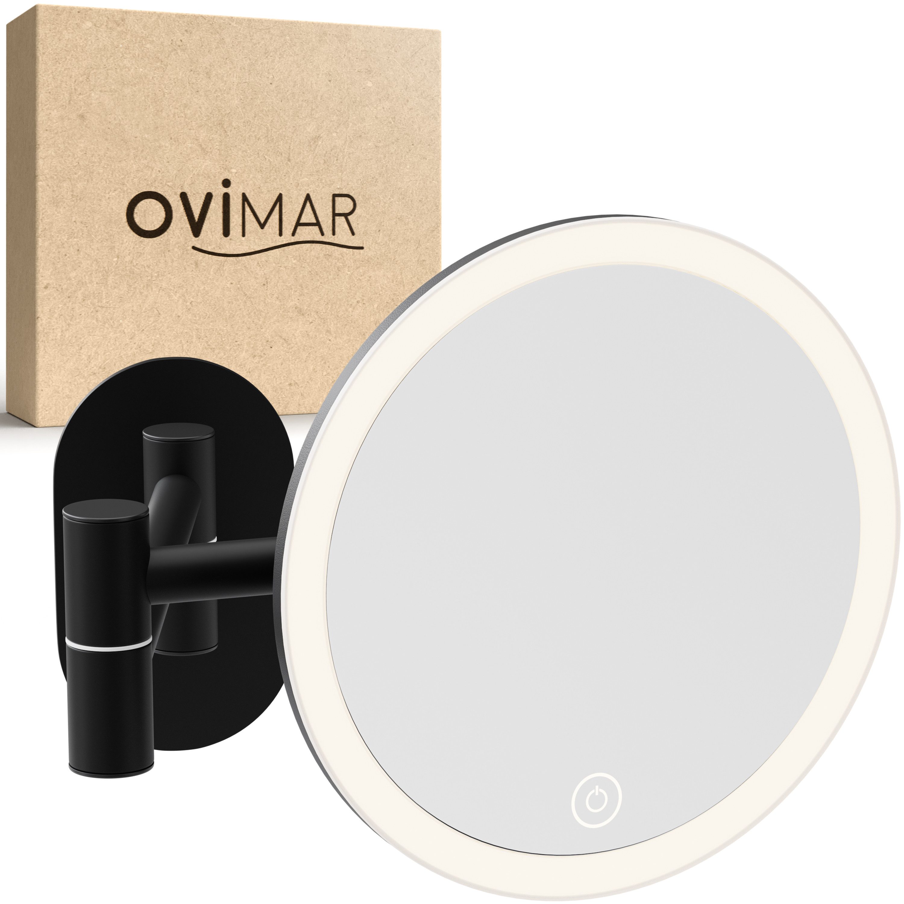 ovimar Kosmetikspiegel Leinoya (1-St), aus Edelstahl in Schwarz zur Zum Kle günstig online kaufen