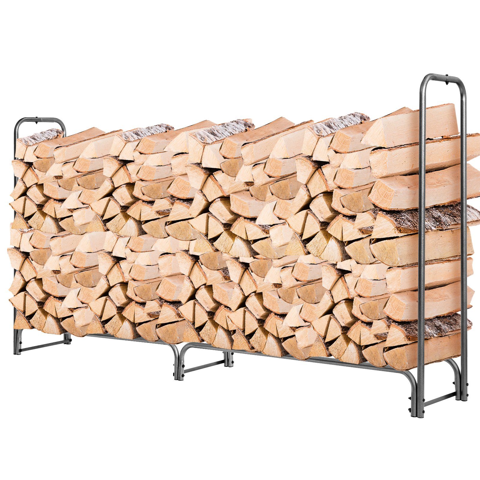 COSTWAY Kaminholzregal Brennholzregal, BxTxH:36x240x123 cm, Metall, mit Abdeckung