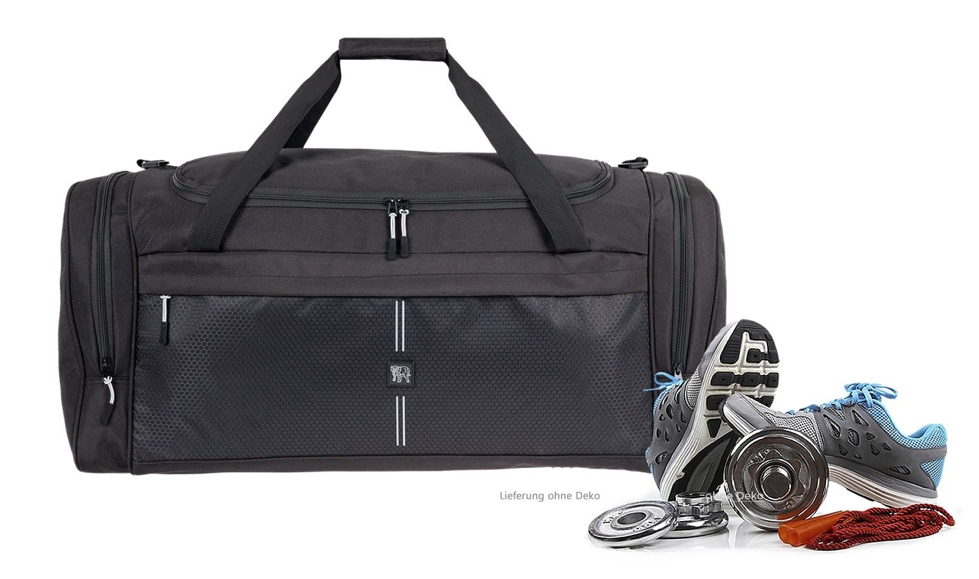 ELEPHANT Extra Large Sports Bag, Sauna Bag, Travel Bag Maxi XL 70 cm, 65 Liter Gym Bag, Football Bag XXL + Water Bottle