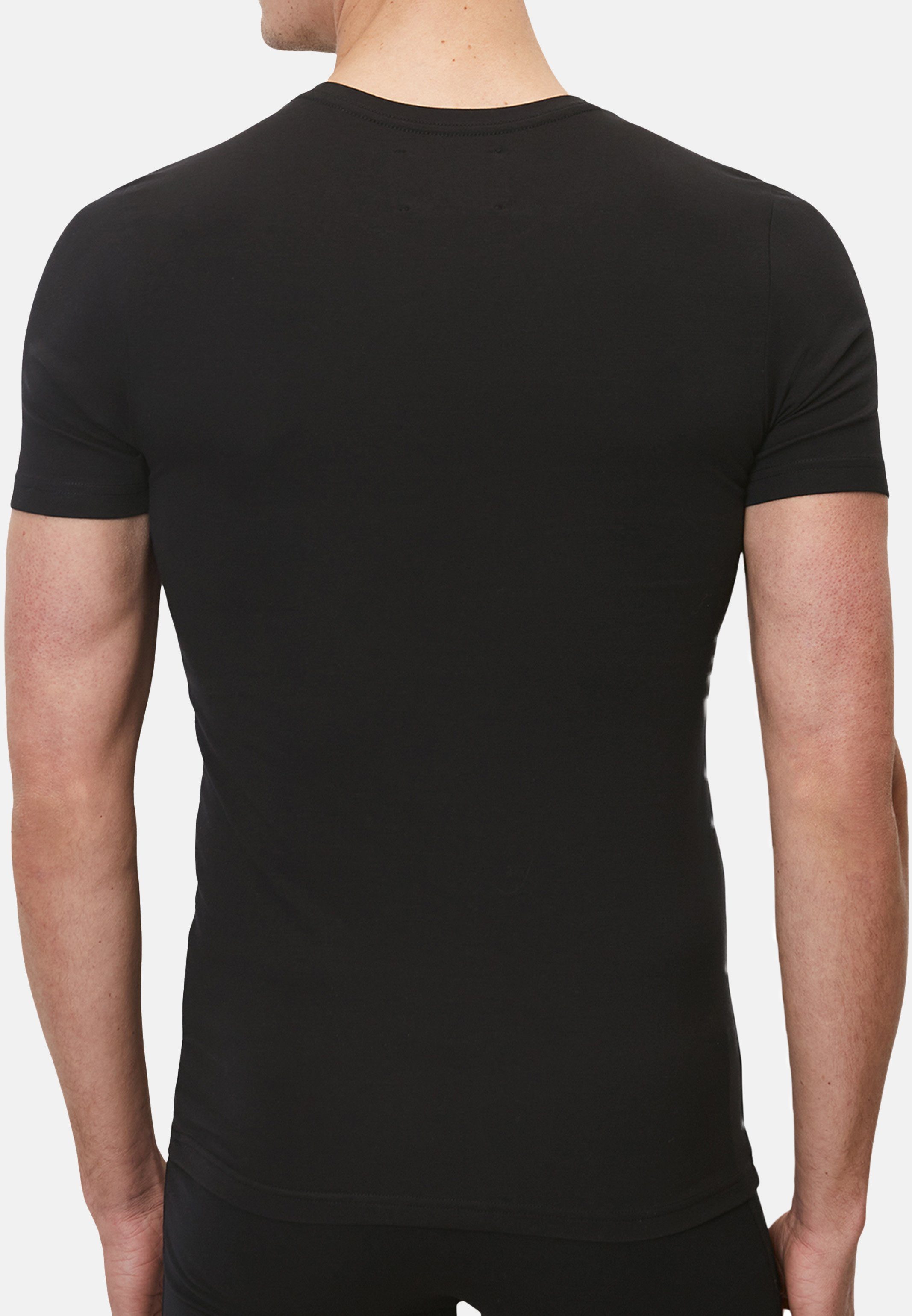 Marc O'Polo Unterhemd - Baumwolle 2er Langarm / Unterhemd Essentials 2-St) Shirt (Spar-Set, Cotton Organic - Pack Schwarz