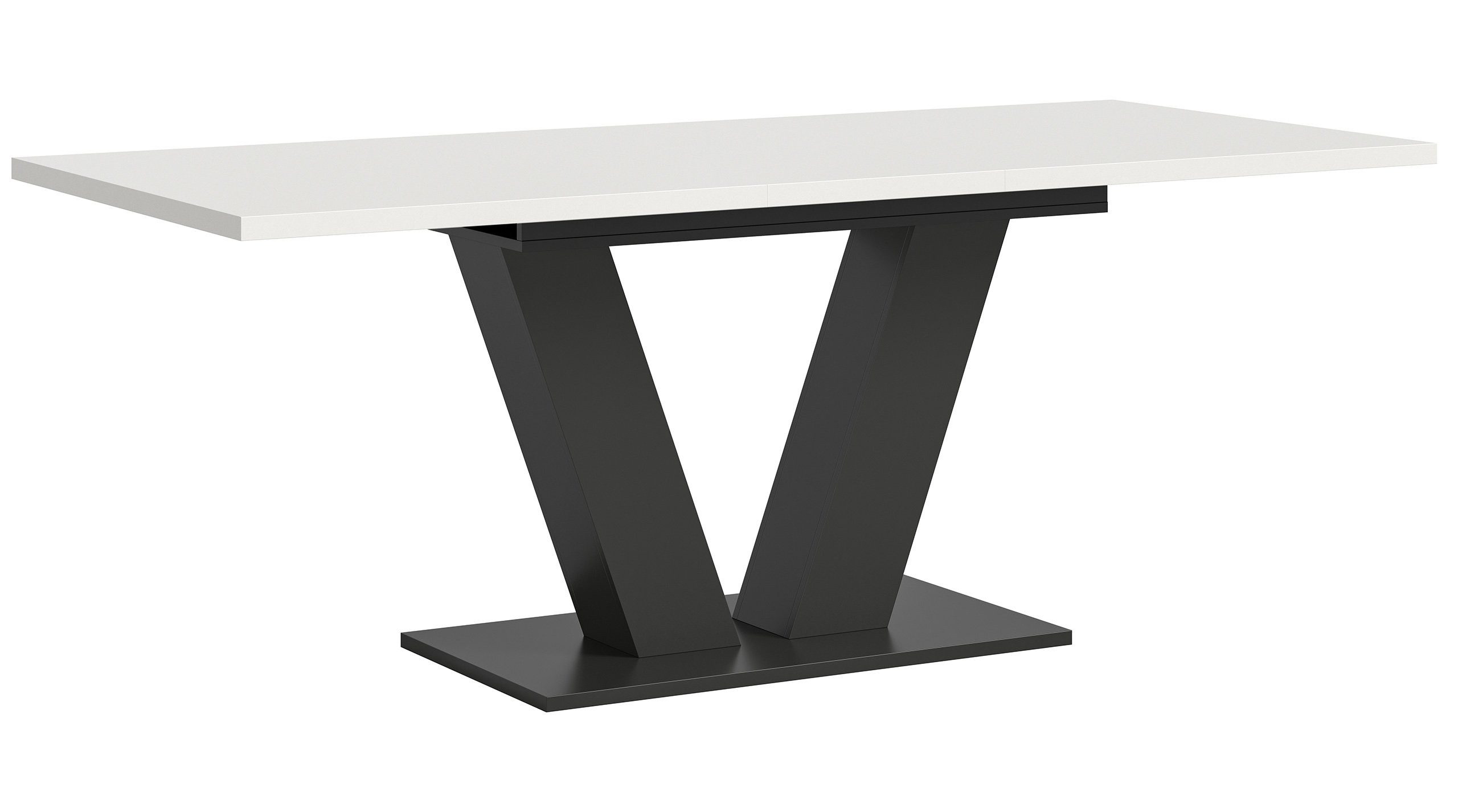 Newroom Esstisch Grau 150 cm, Esstisch Weiß Grau Esszimmertisch Tisch Modern Zeitlos Küche Essz...