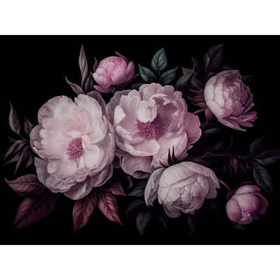 Platzset, "Düstere Eleganz: Florales Arrangement im Vintage-Stil", raxxa, (Set, 2-St., Platzdecken)