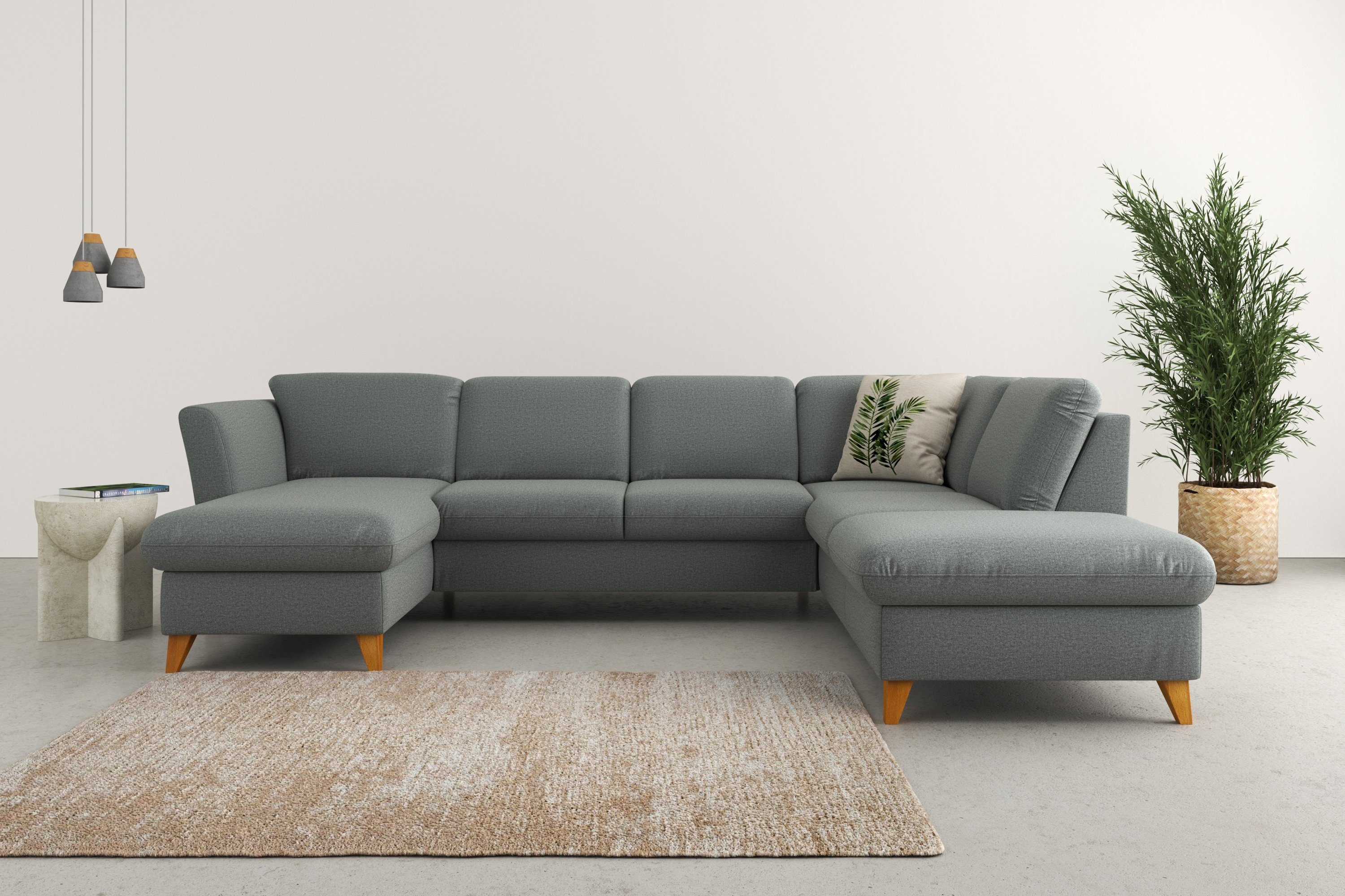 Home affaire Wohnlandschaft Trelleborg U-Form, Federkern-Polsterung, günstig online kaufen
