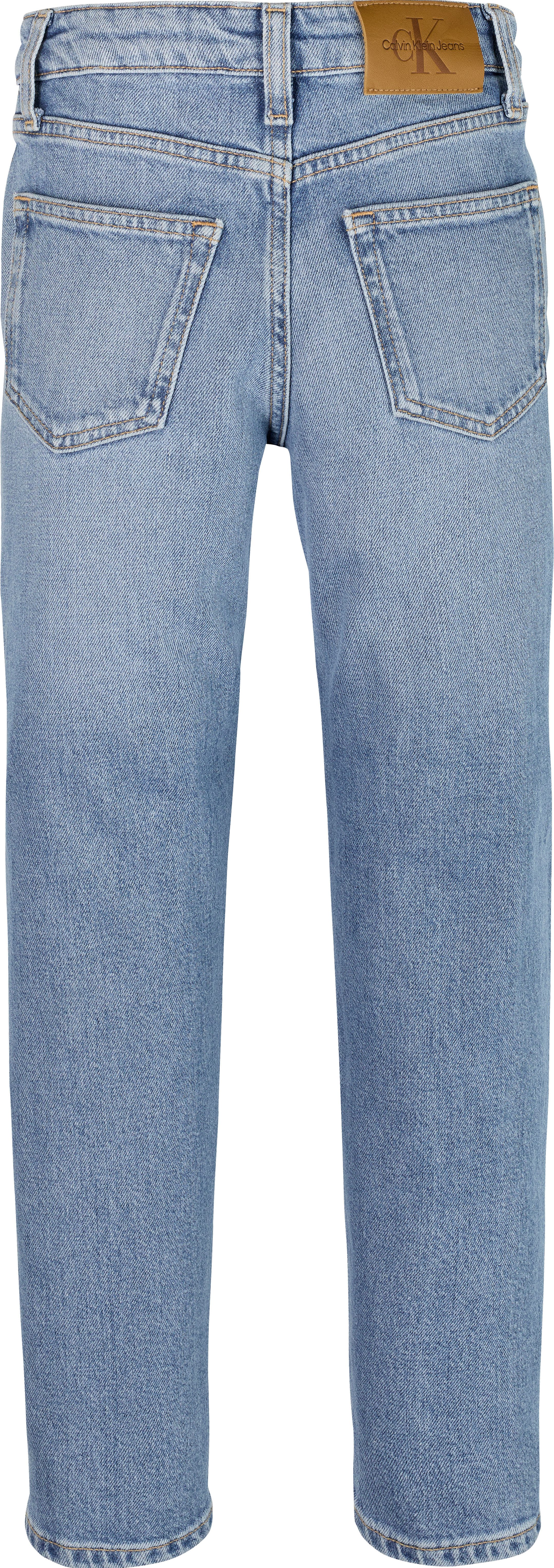 Calvin Klein Jeans Straight-Jeans BARREL CLOUDY BLUE mit Logo-Badge