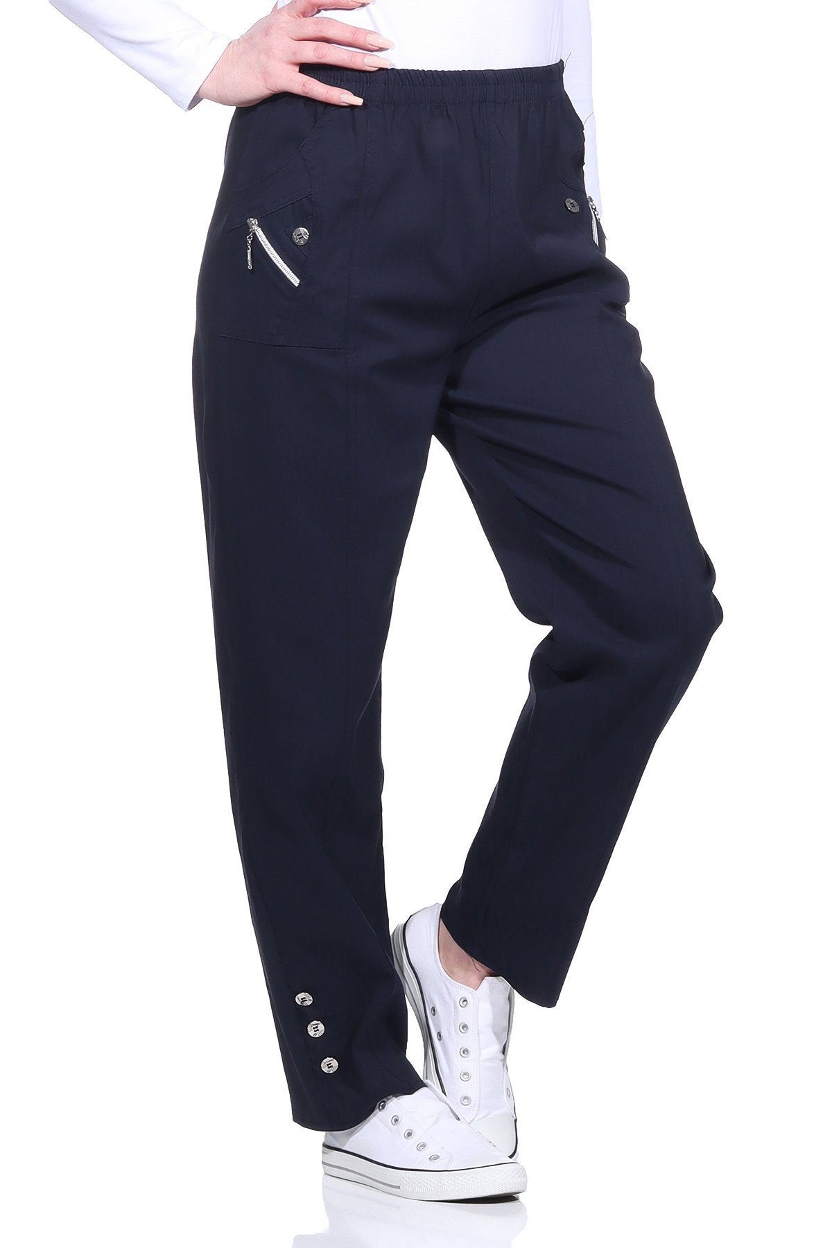 Cherry Berry Schlupfhose Damen Sommerhose luftig leichte Freizeithose mit S günstig online kaufen