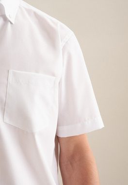 seidensticker Businesshemd Regular Regular Kurzarm Button-Down-Kragen Uni