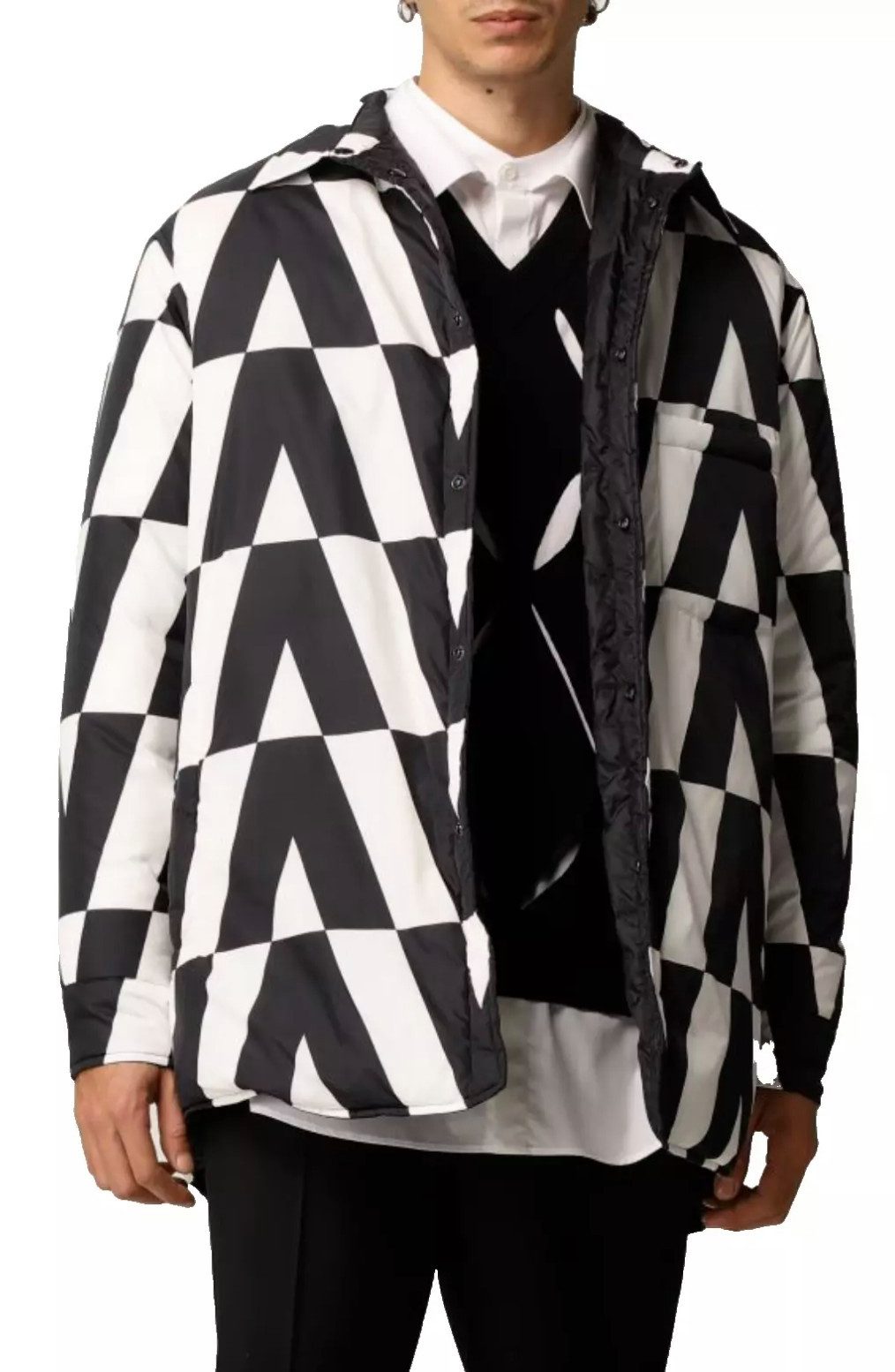 Valentino Wendejacke Daunenjacke Parka Jacke Doppeltes Gesicht, technologisches Gewebe, Wärmeisolierung