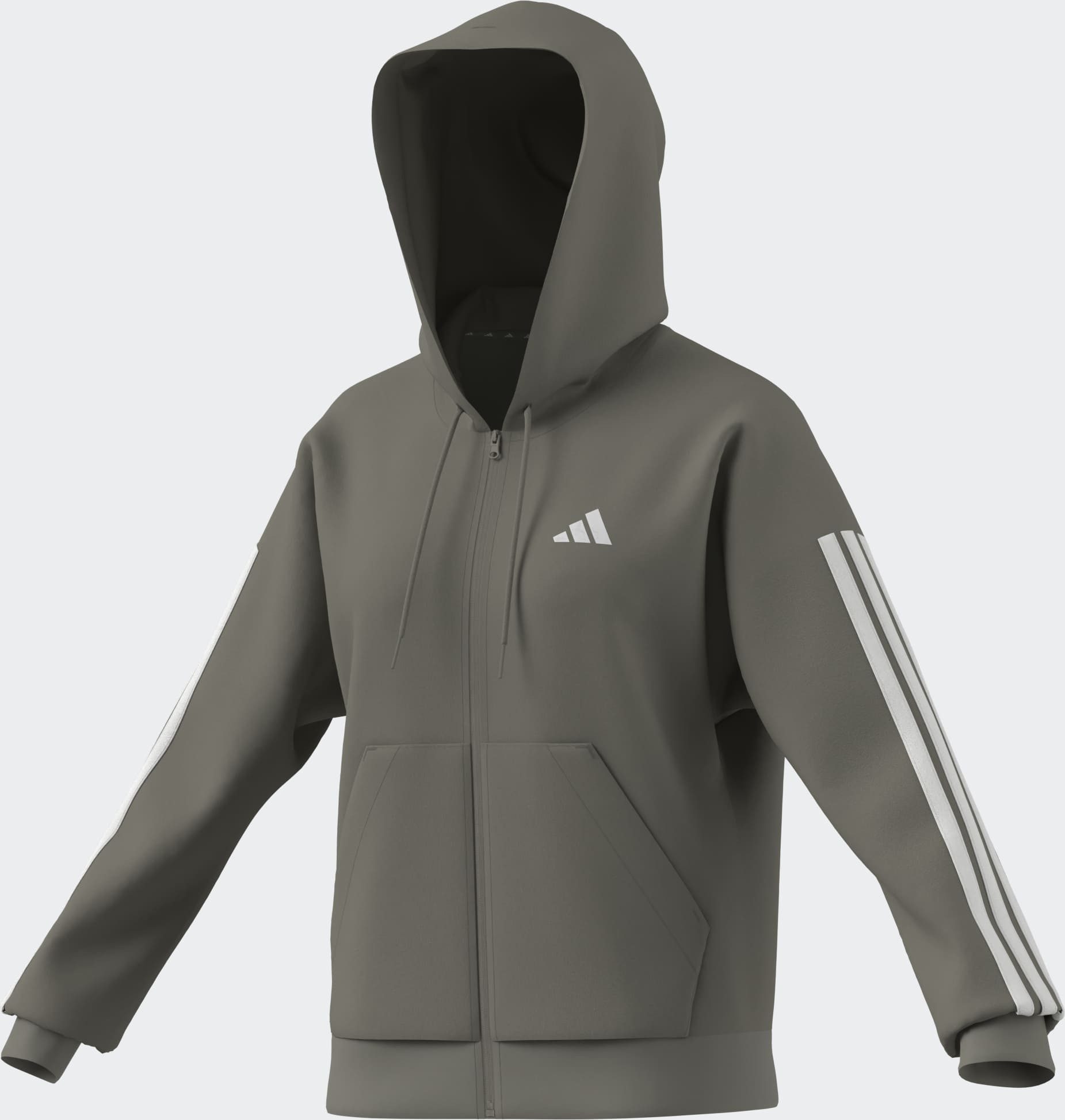adidas Sportswear Kapuzensweatjacke ESSENTIALS 3-STREIFEN FLEECE