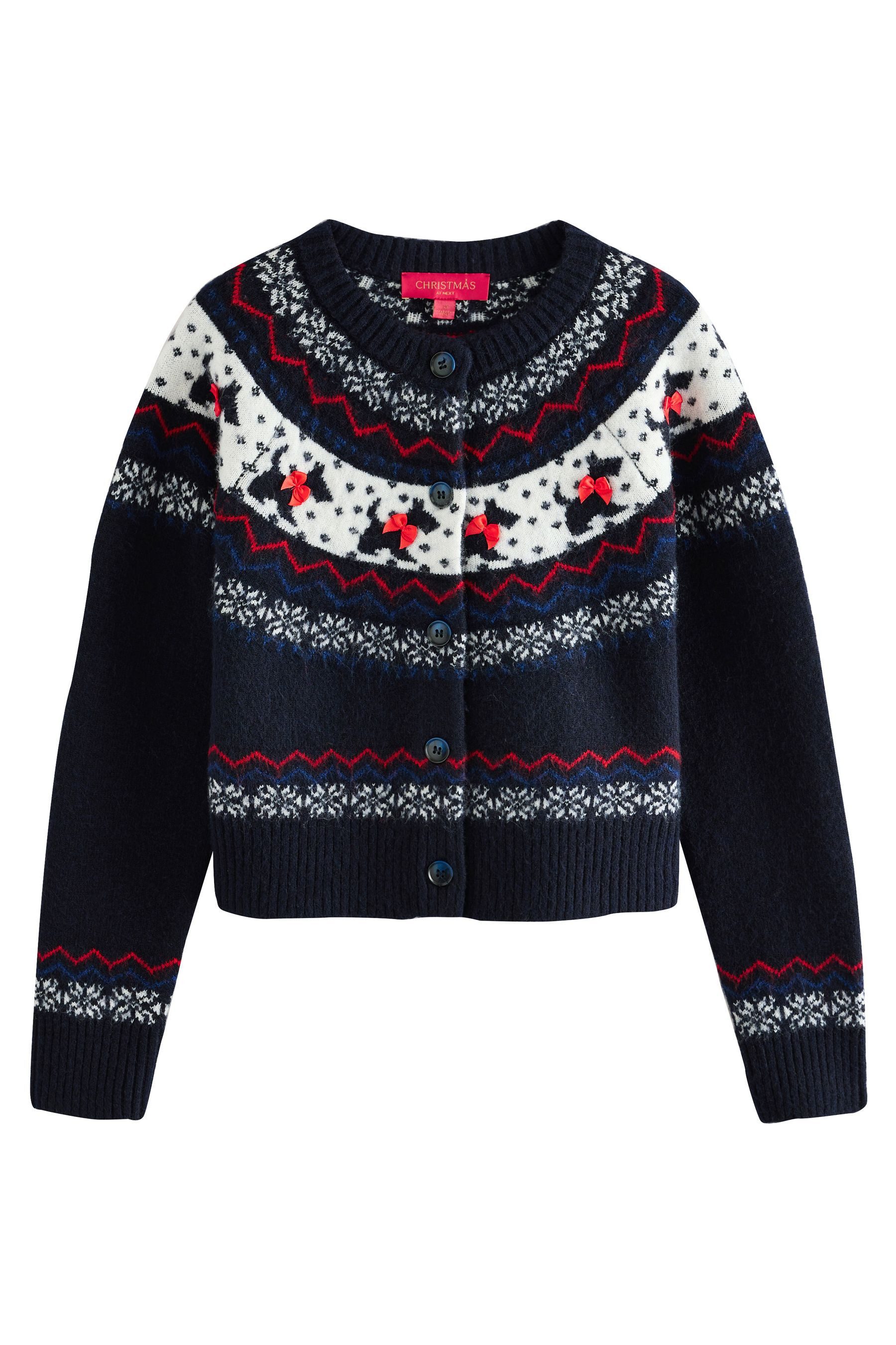 Next Strickjacke Langärmeliger Weihnachtspullover (1-tlg) günstig online kaufen