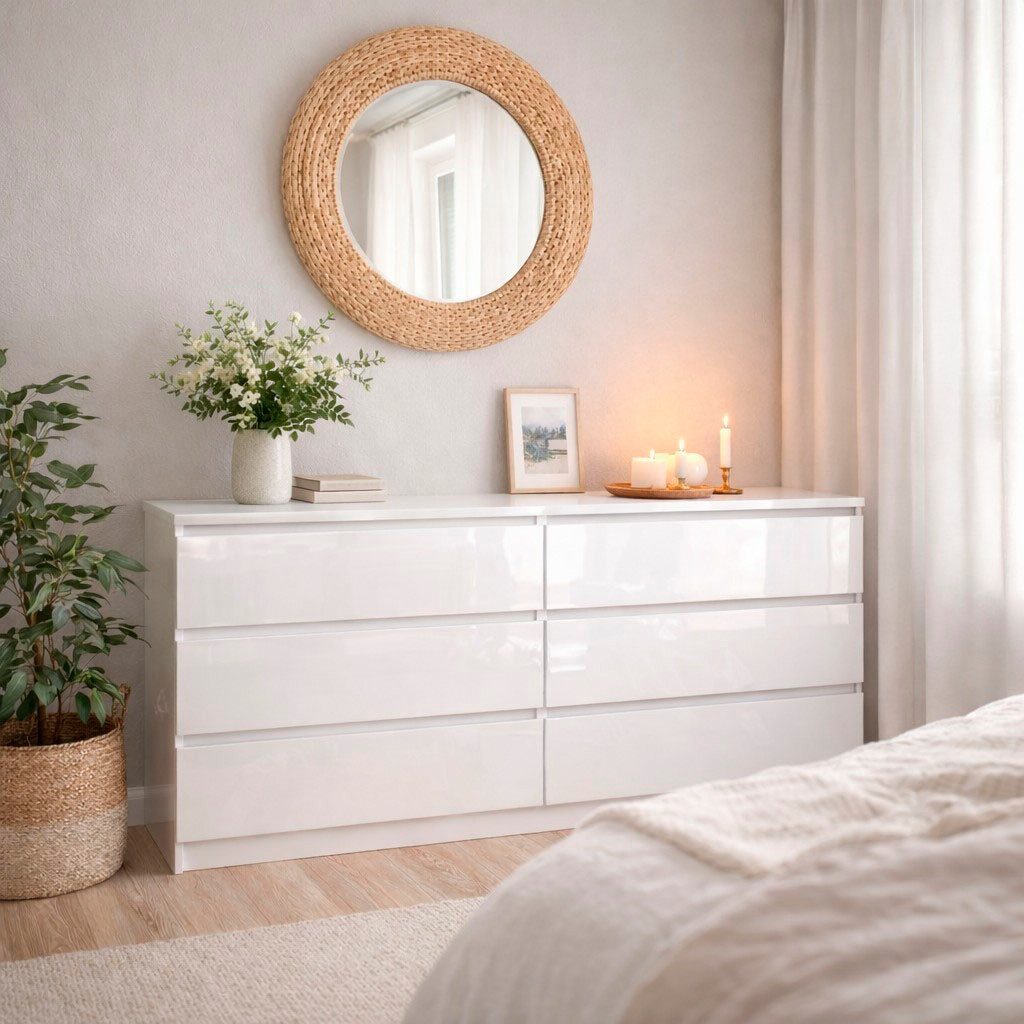 Home affaire Kommode Naia, 6 Schubladen im skandinavischen Design, Breite 158 cm, Viel Stauraum mit griffloser Front, in mehreren Farben